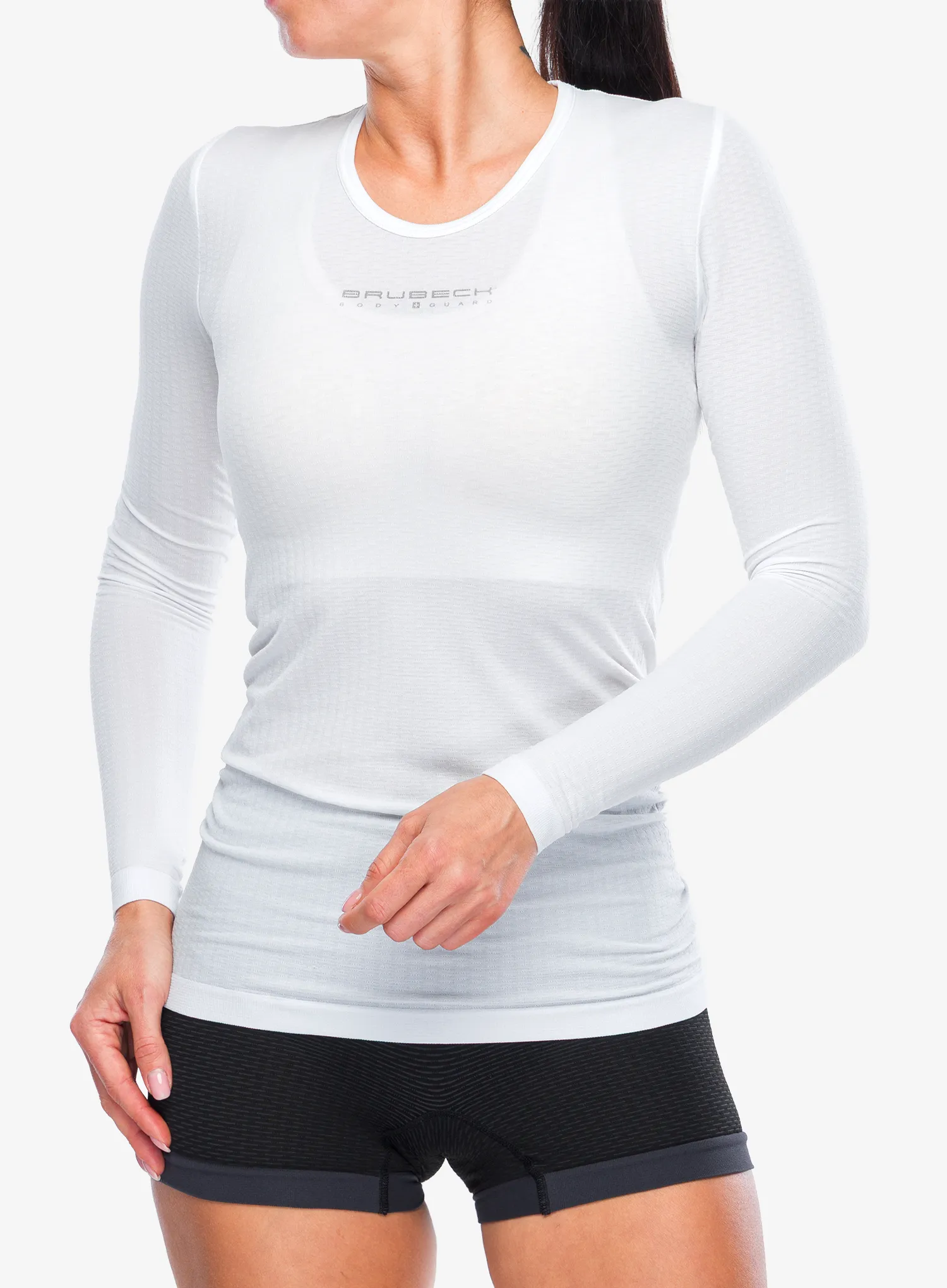 Bluza de corp Brubeck Base Layer L/S Shirt - white