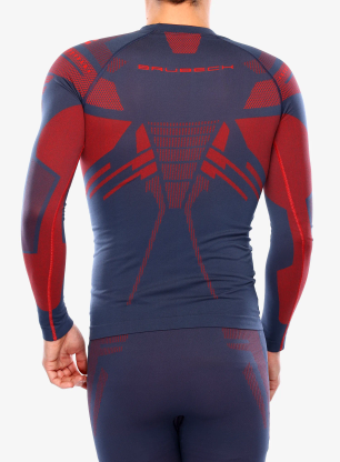 Bluza de corp Brubeck Dry Sweatshirt - navy/red
