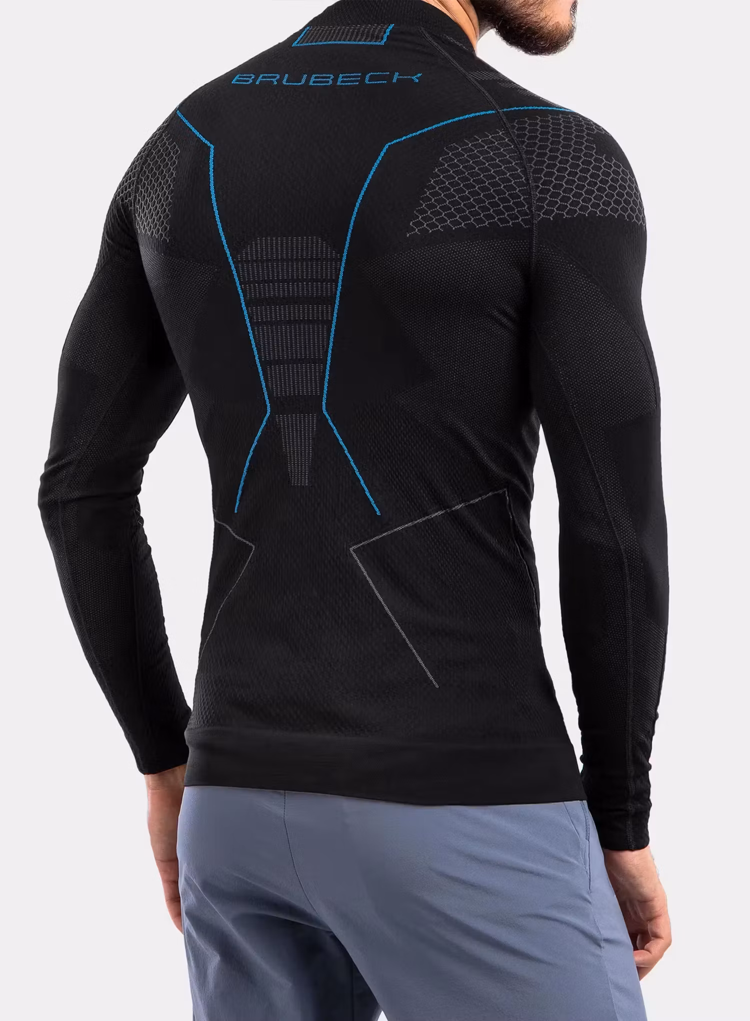 Bluza de corp Brubeck Thermo - black/blue