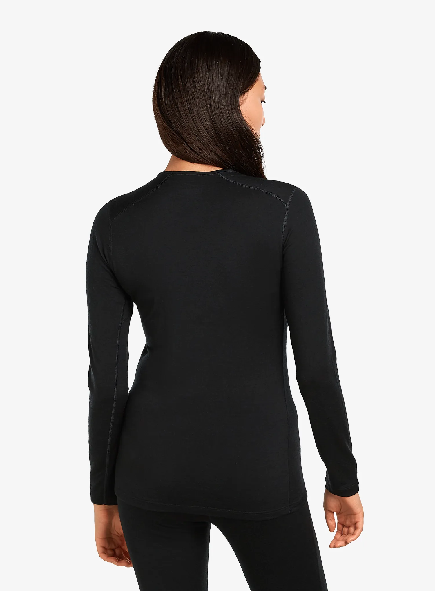 Bluza de corp Icebreaker 200 Oasis L/S Crewe - black/black
