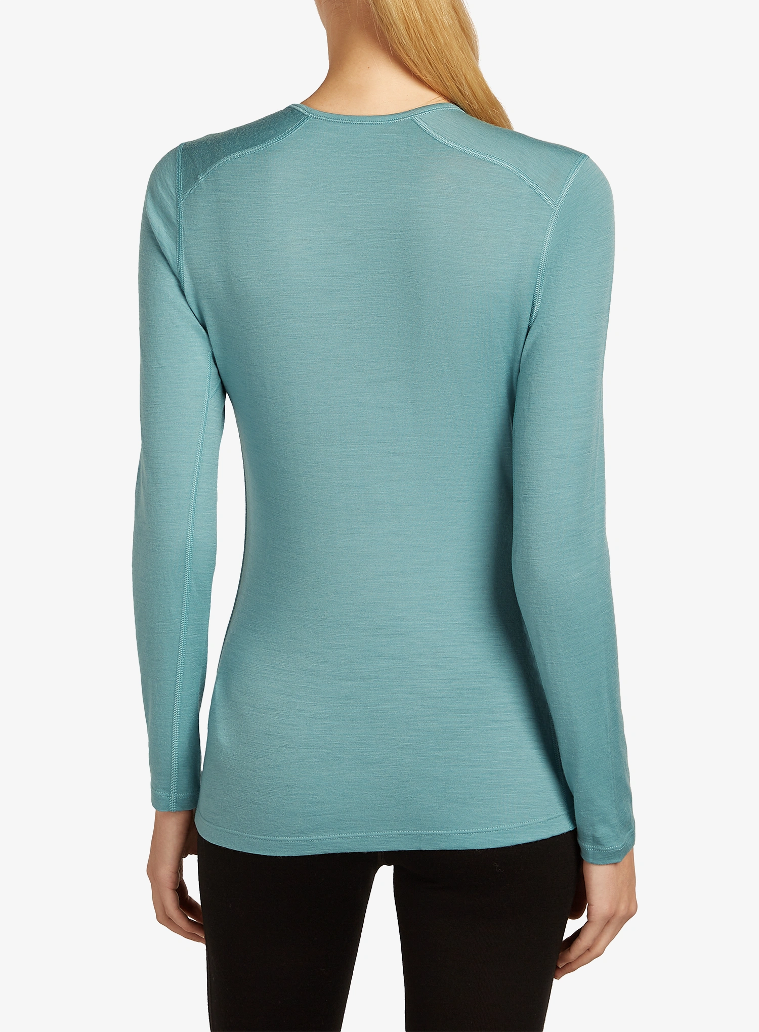 Bluza de corp femei Icebreaker Merino 200 Oasis LS Crewe Rainer Ridge - hydro