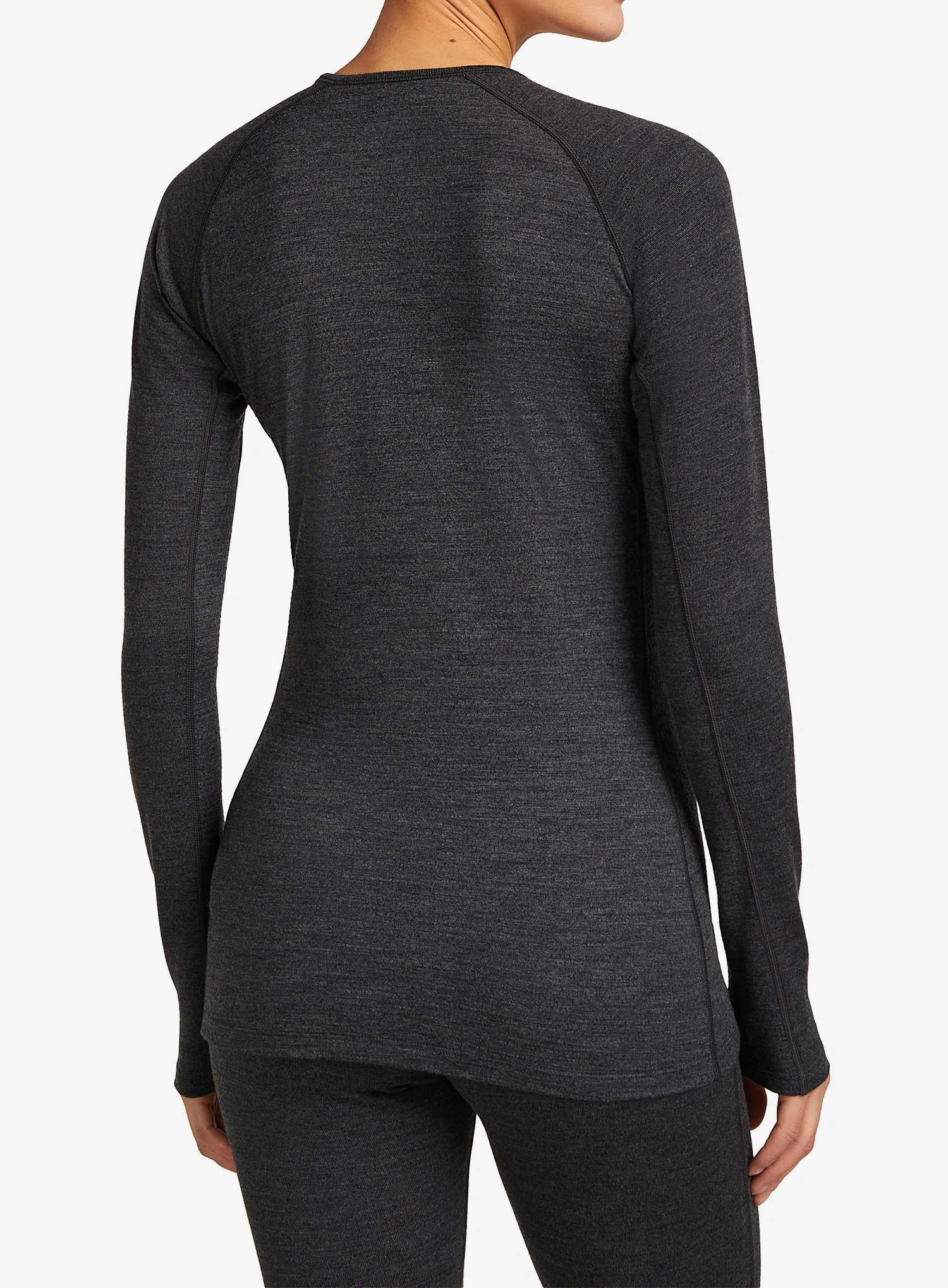 Bluza de corp femei Icebreaker Merino 260 ZoneKnit LS Crewe - jet hthr