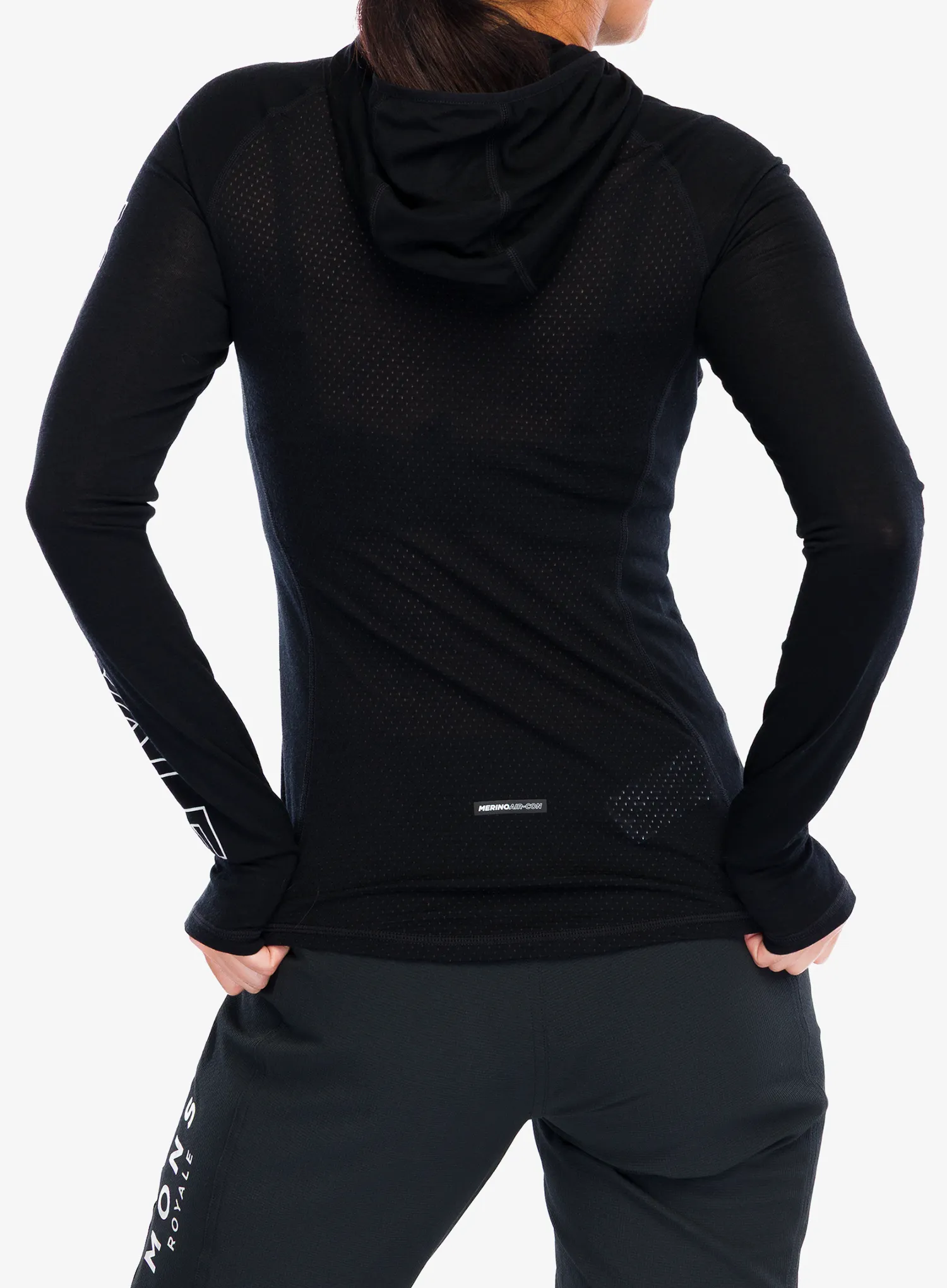 Bluza de corp femei Mons Royale Bella Tech Hood - black