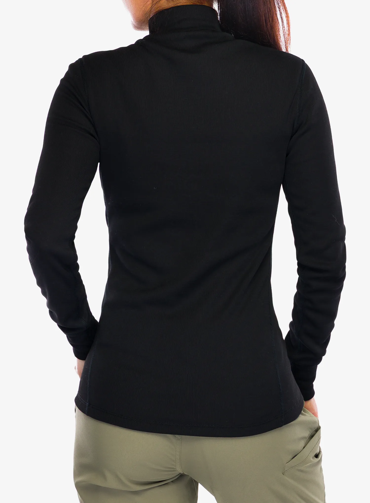 Bluza de corp femei Odlo Active Warm BL Top Turtle Neck L/S - black