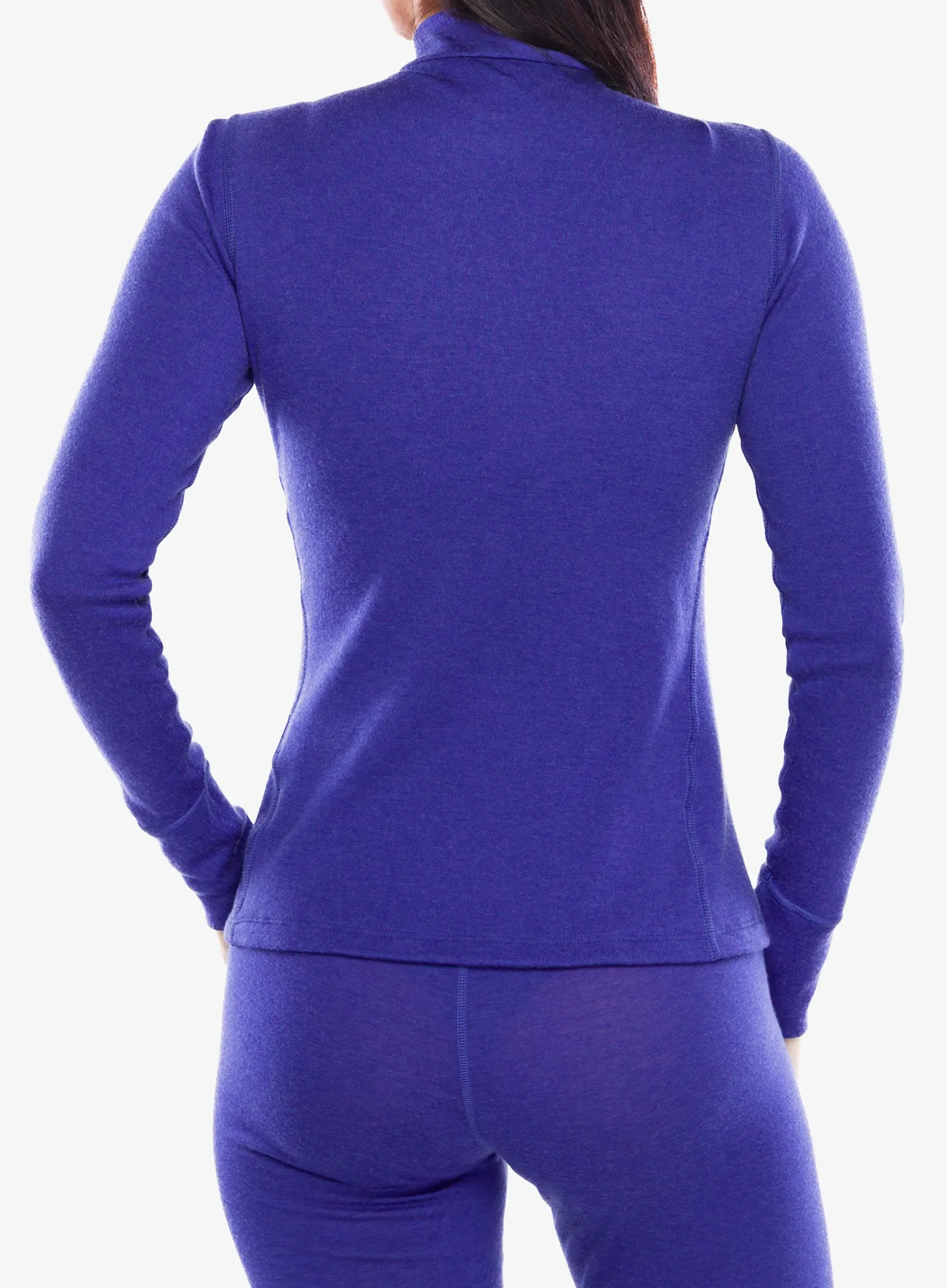 Bluza de corp femei Odlo Merino 260 BL Top Turtle Neck LS Half Zip - skipper blue