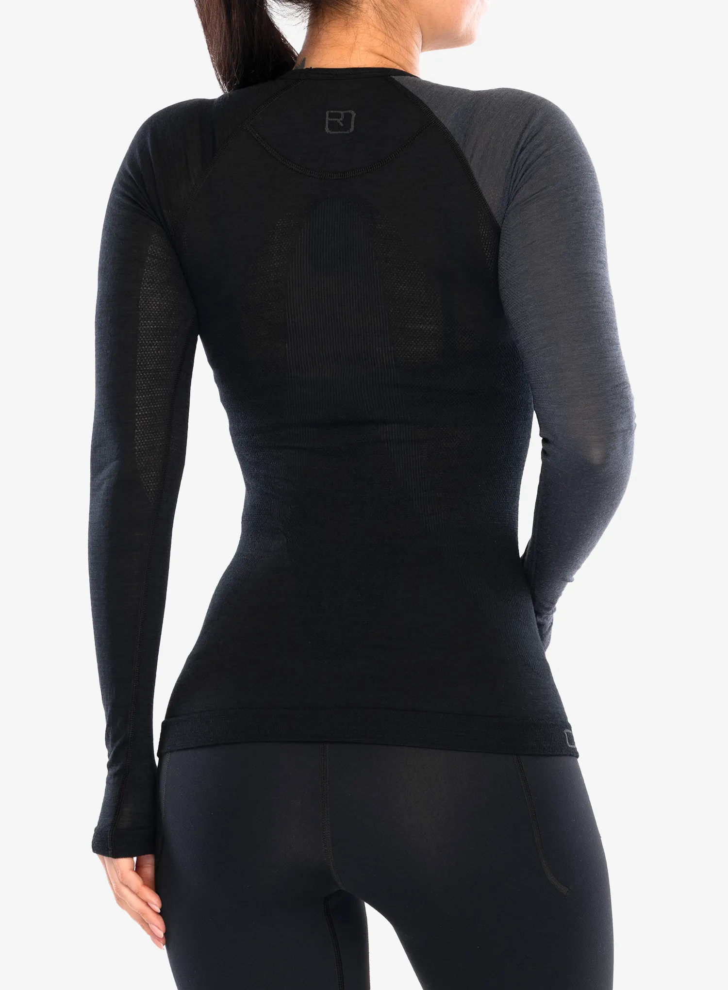 Bluza de corp femei Ortovox 120 Comp Light Long Sleeve - black raven