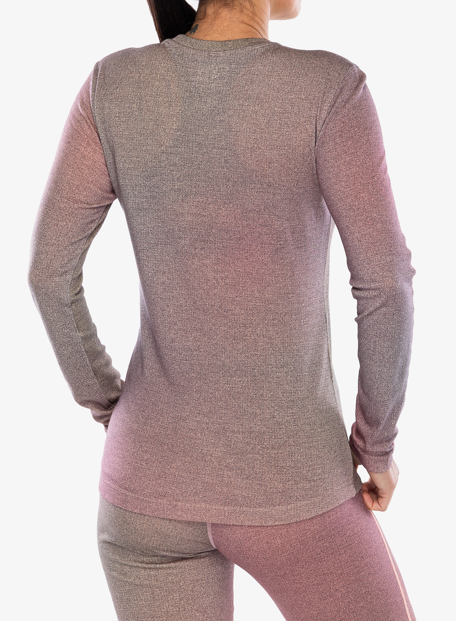 Bluza de corp femei Ortovox 185 Rock'N'Wool Print LS - aop dawn rose