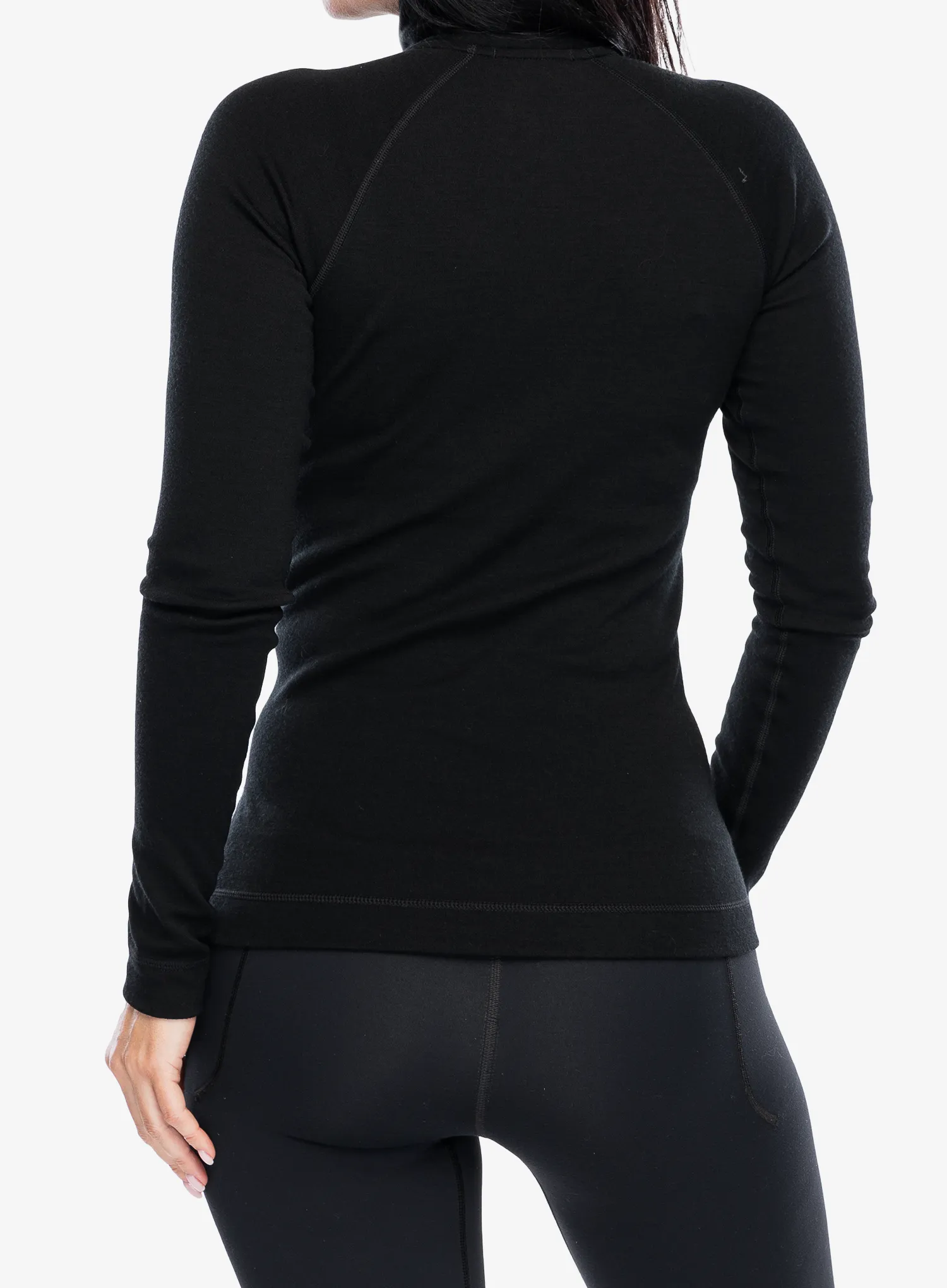 Bluza de corp femei Smartwool Classic Thermal Merino BL 1/4 Zip Boxed - black
