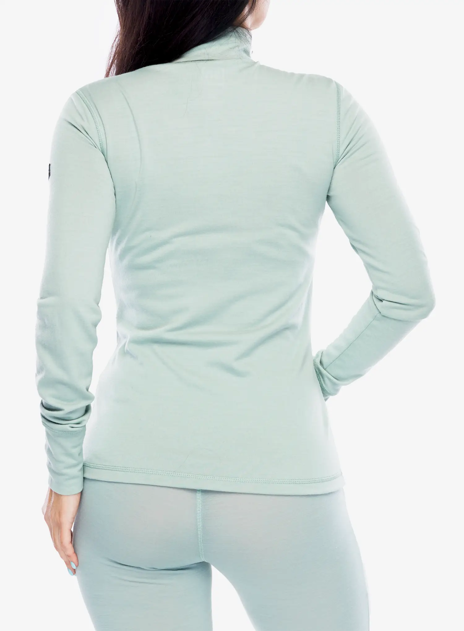 Bluza de corp femei Super.natural Arctic230 Zip 1/4 - light jade