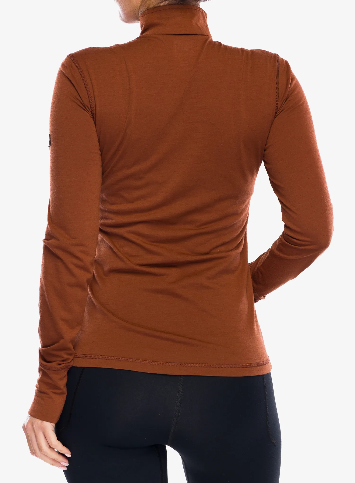 Bluza de corp femei Super.natural Tundra 175 Zip 1/4 Flear - horn brown/copper