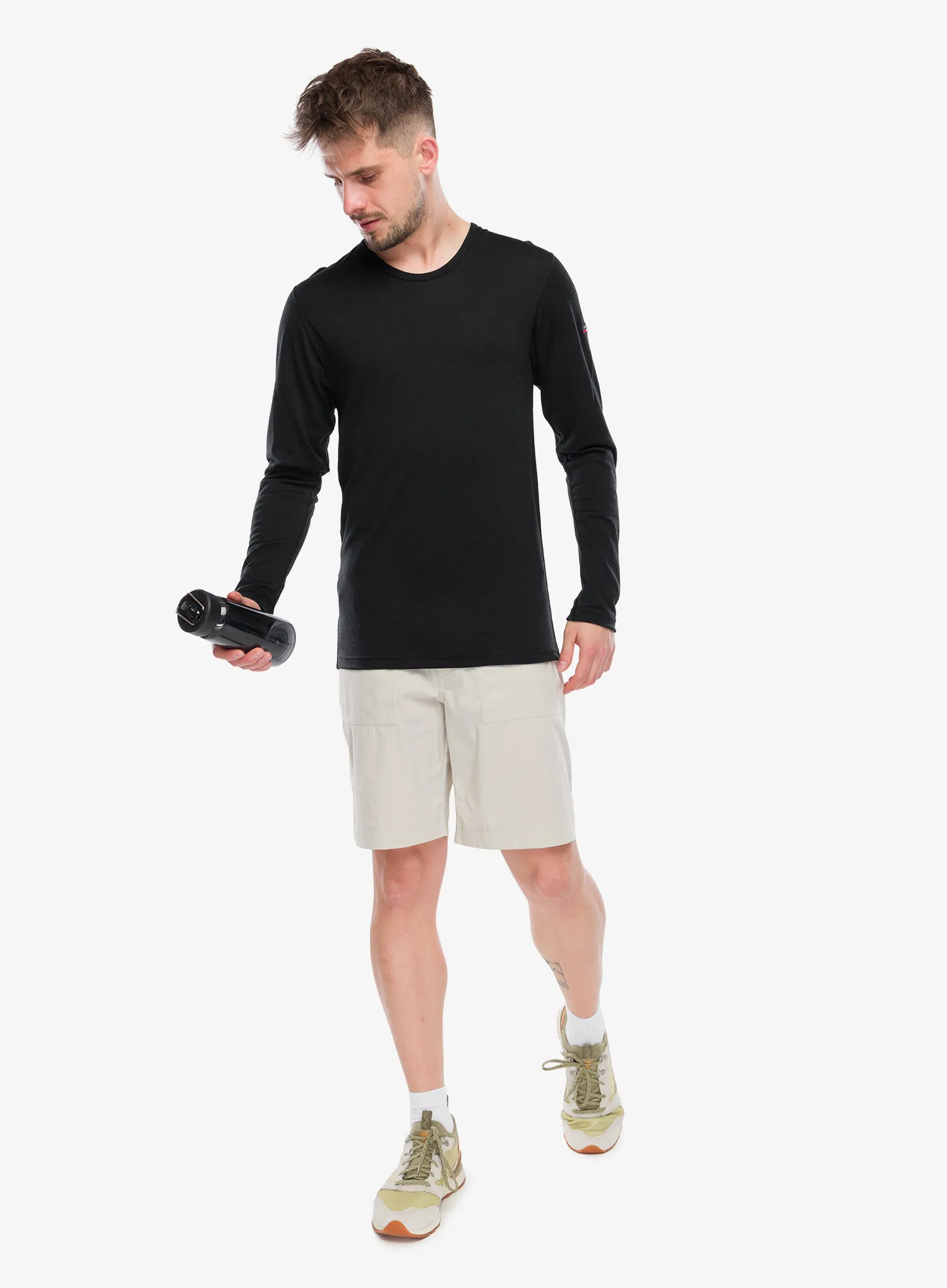 Bluza de corp Devold Breeze Merino 150 Shirt - black