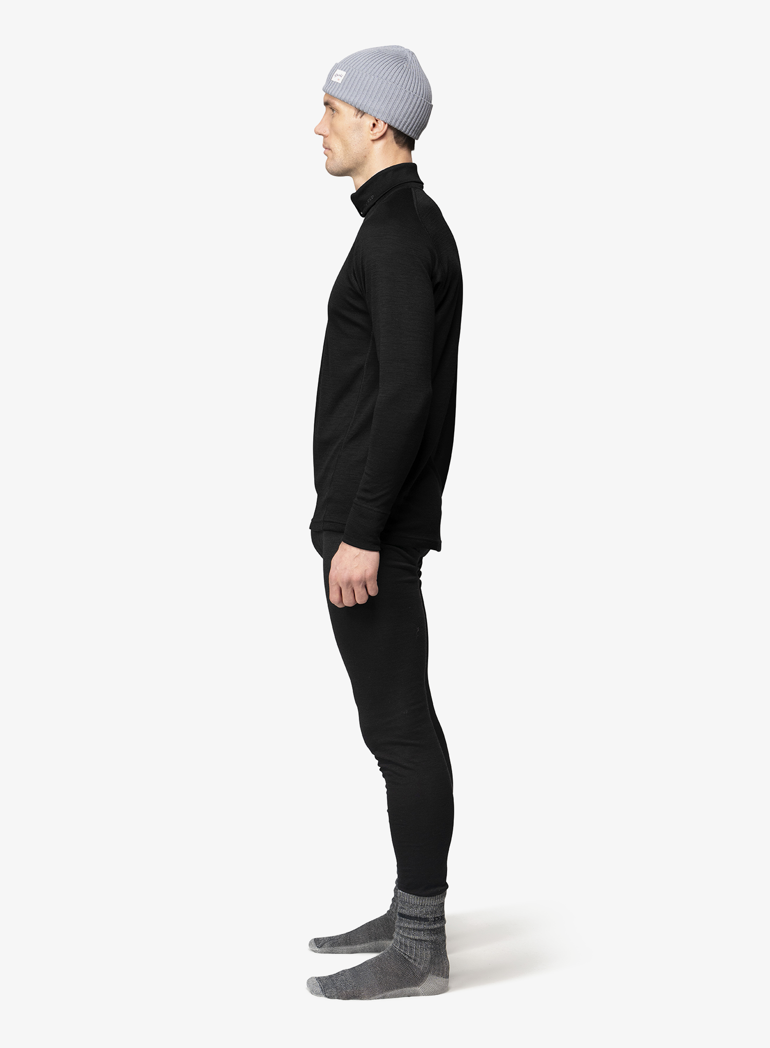Bluza de corp Devold Duo Active Merino 205 Z.Neck - black
