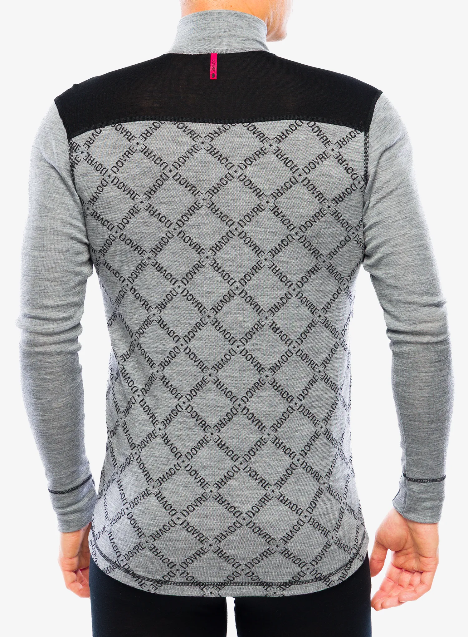 Bluza de corp Dovre 100% Merino Wool Half Zip - grey