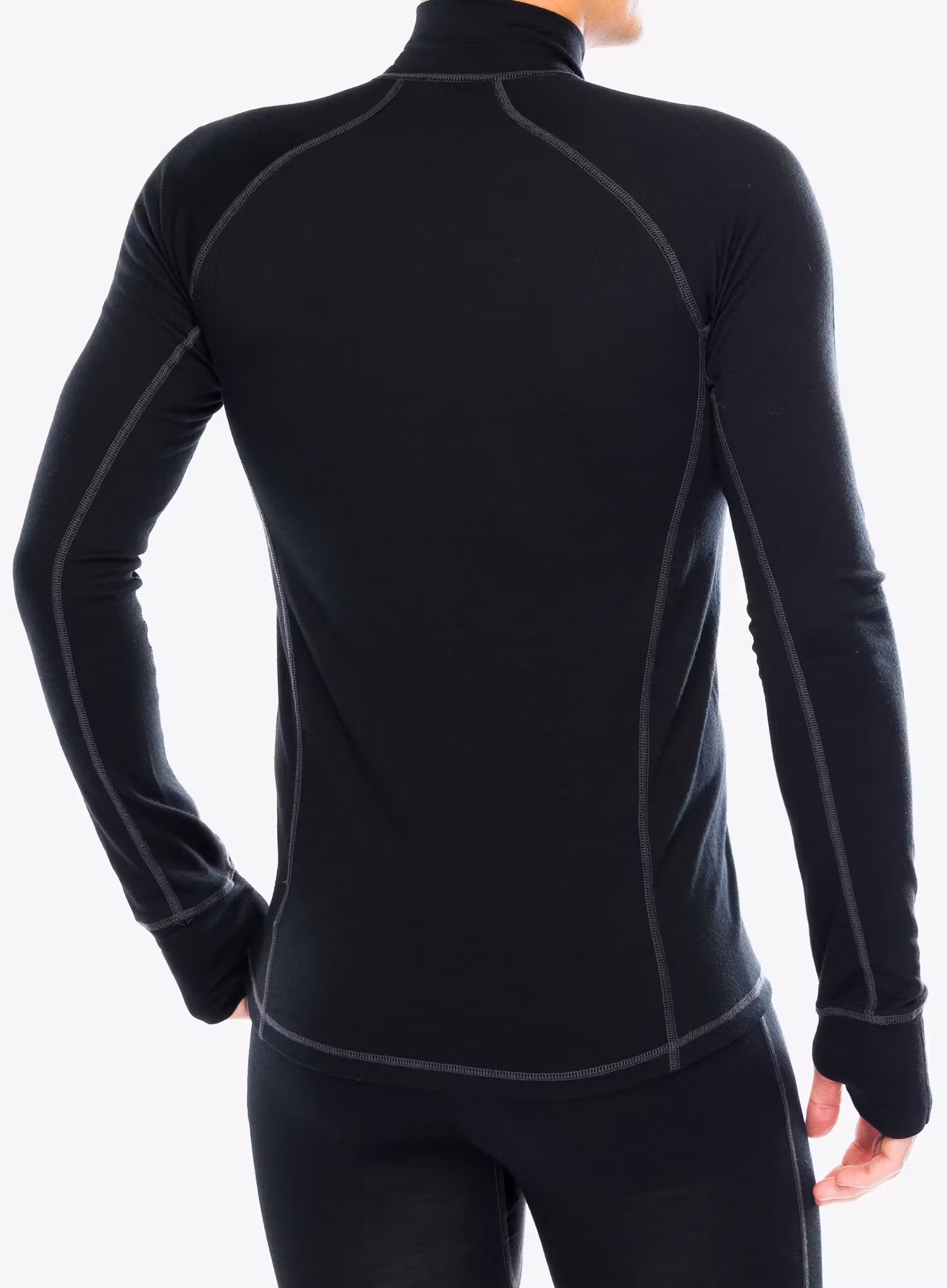 Bluza de corp Dovre Wool Zip Active - black