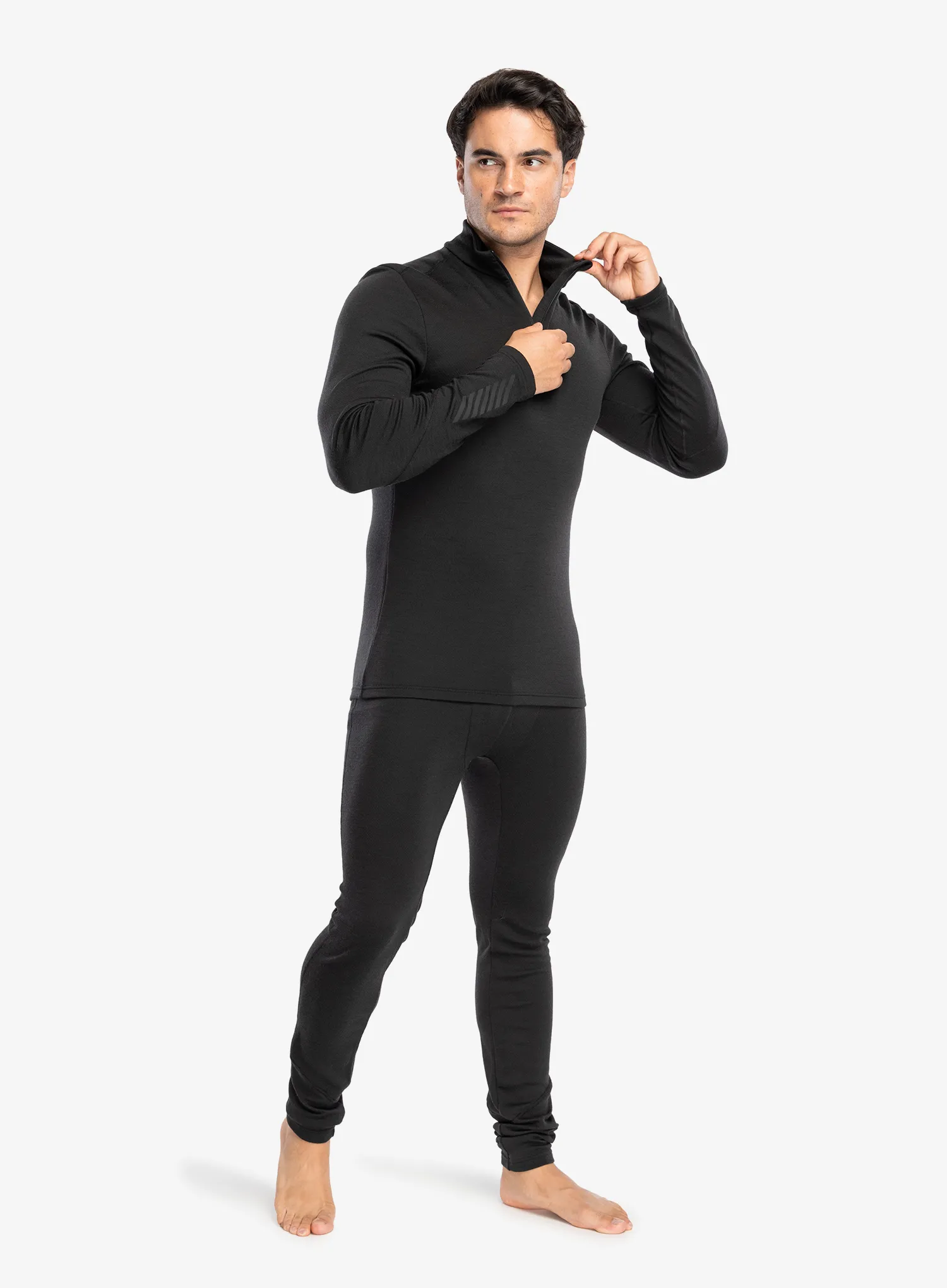 Bluza de corp Helly Hansen LIFA Merino Midweight 1/2 Zip - black