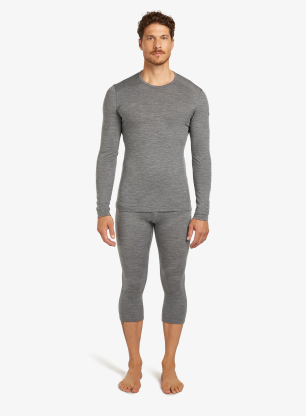 Bluza de corp Icebreaker 200 Oasis L/S Crewe - gritstone hthr