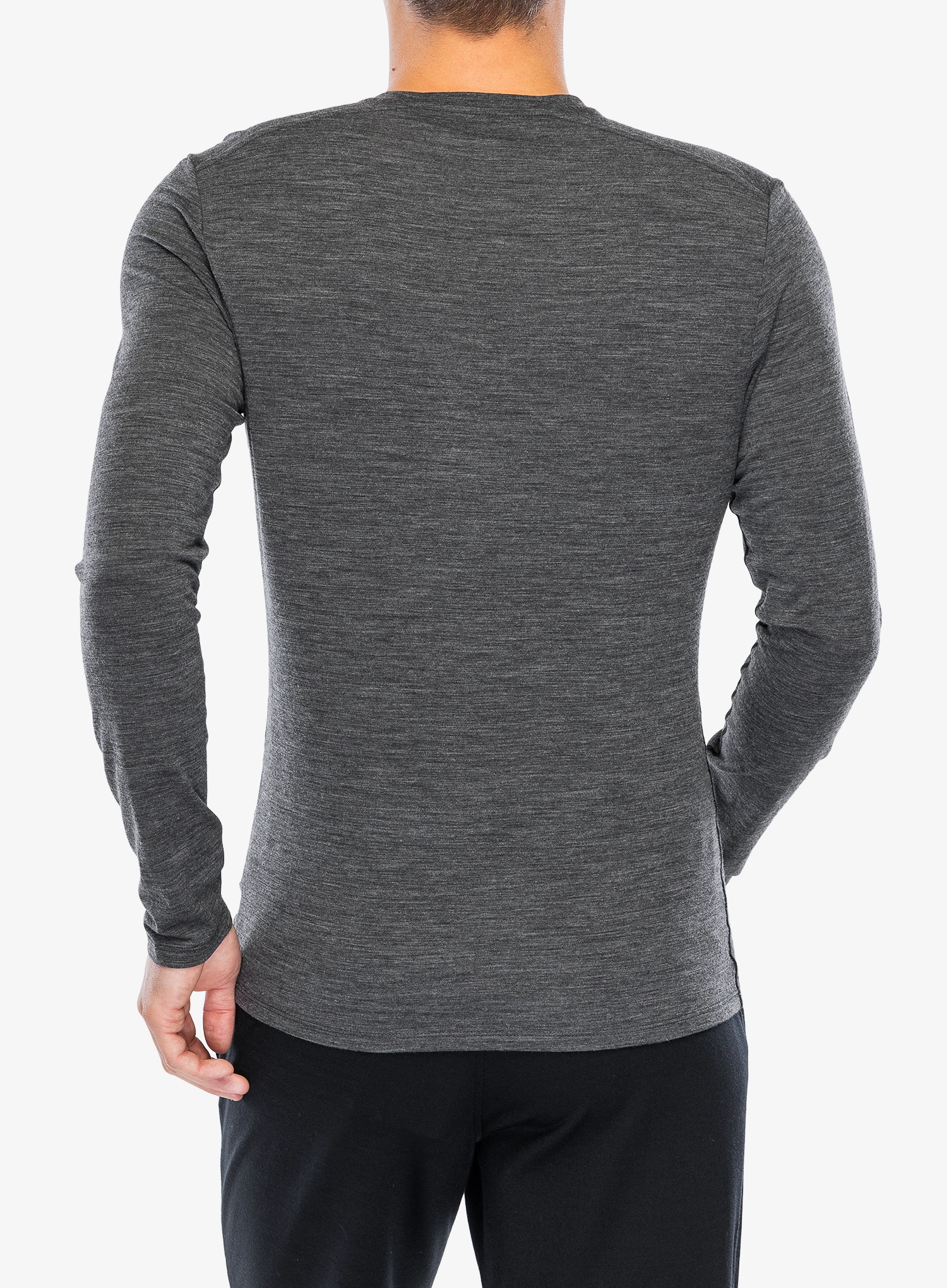 Bluza de corp Icebreaker Anatomica LS Crewe - jet hthr