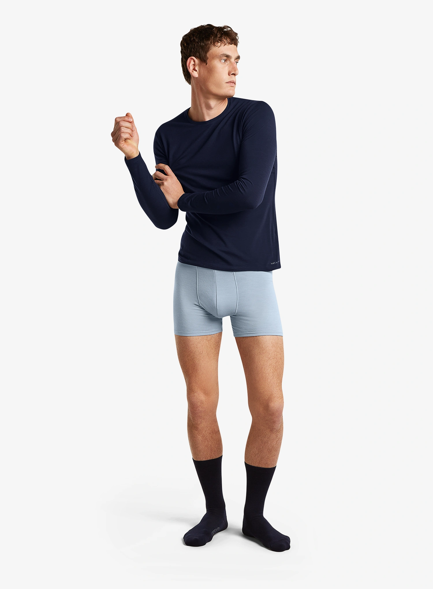 Bluza de corp Icebreaker Anatomica LS Crewe - midnight navy