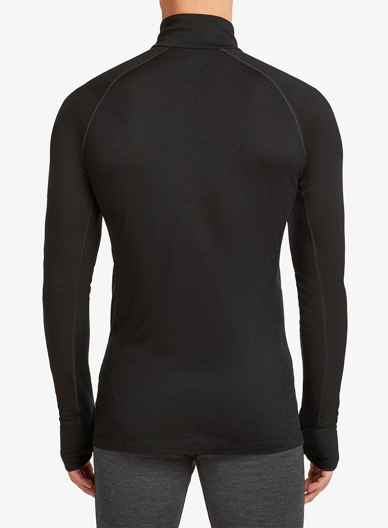 Bluza de corp Icebreaker Merino 200 ZoneKnit LS Half Zip - black