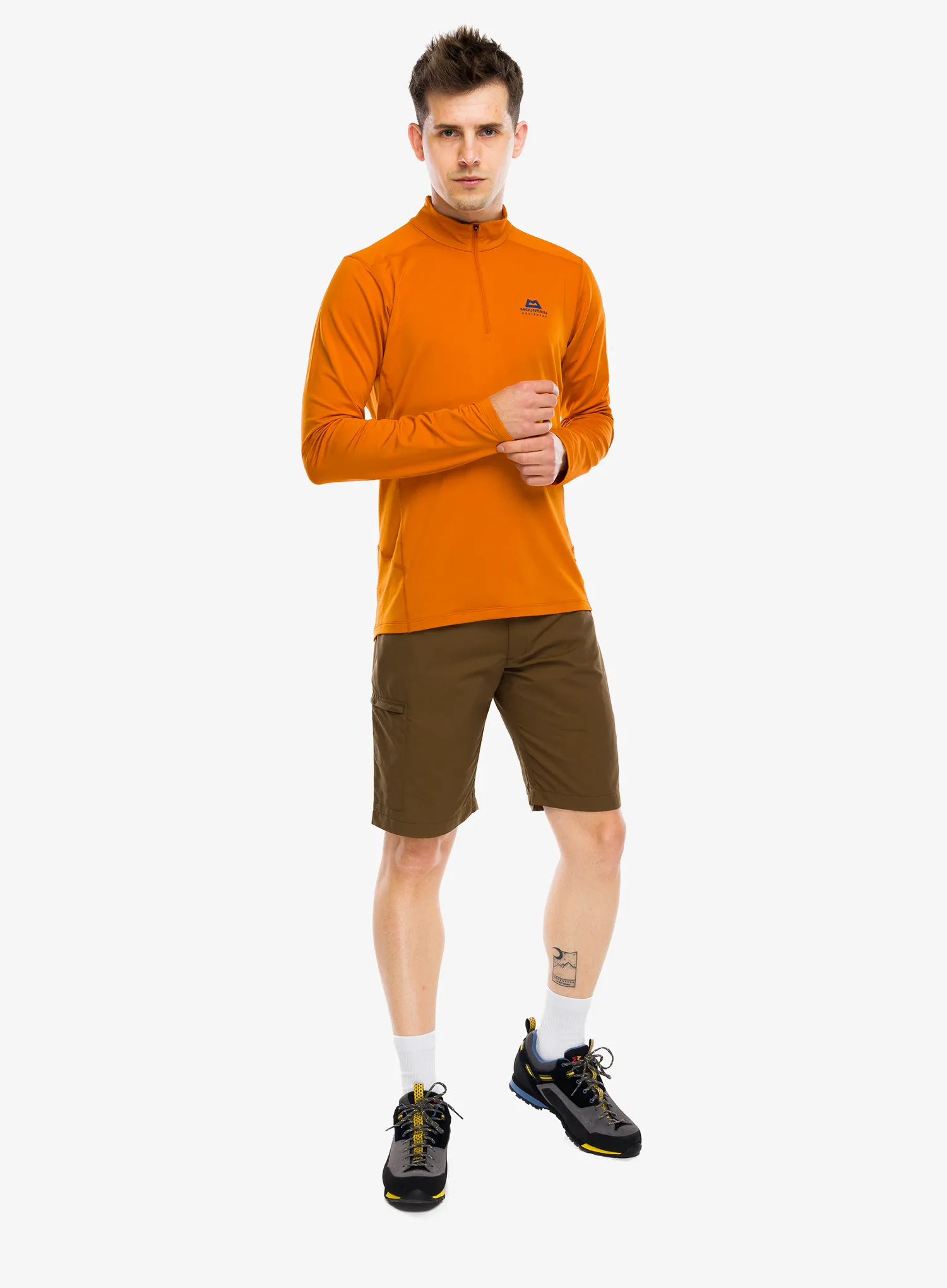 Bluza de corp Mountain Equipment Cerrig LS Zip-T - rust