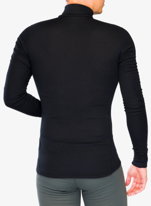 Bluza de corp Odlo Active Warm BL Top Turtle Neck L/S Half Zip - black