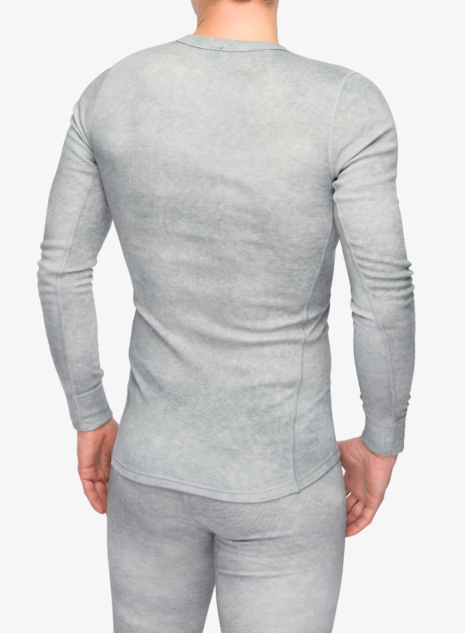Bluza de corp Odlo Active Warm X Pow BL Top Crew Neck L/S - silver grey