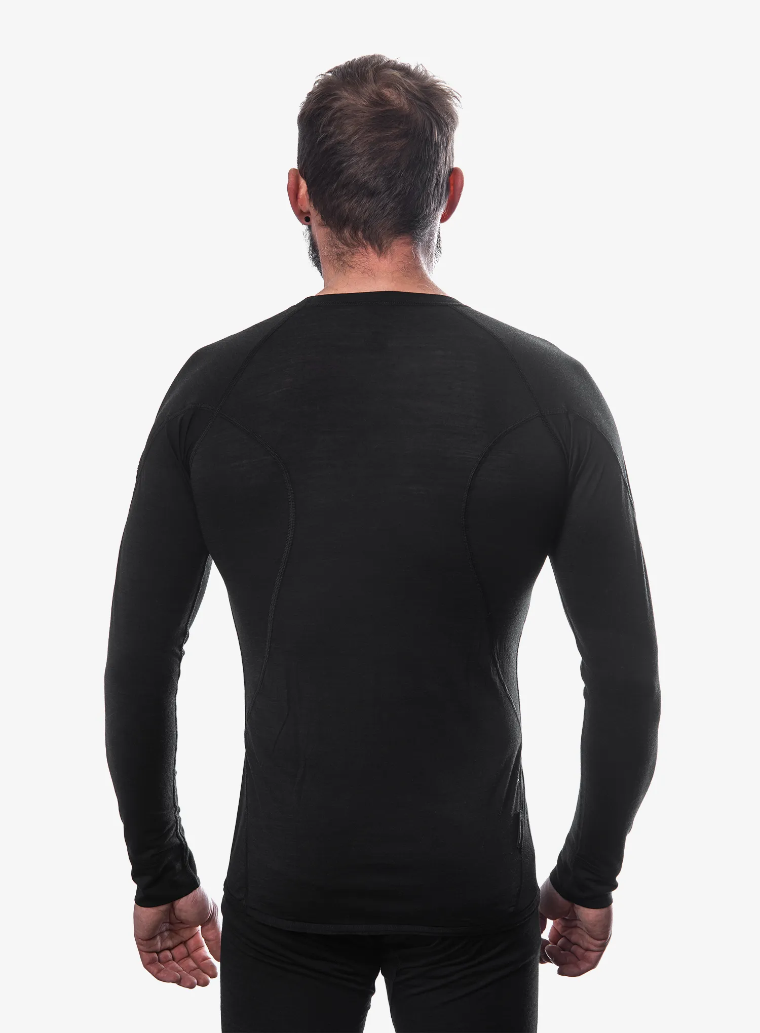 Bluza de corp Sensor Merino Air Tee LS - black