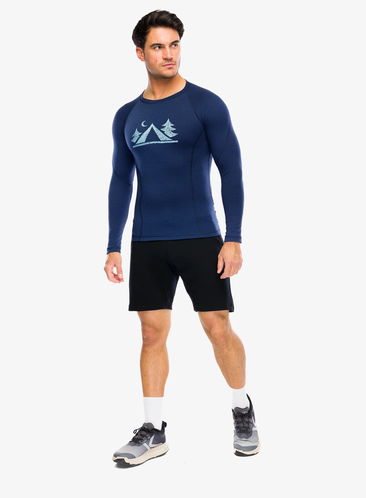 Bluza de corp Sensor Merino DF Tee L/S - deep blue camp