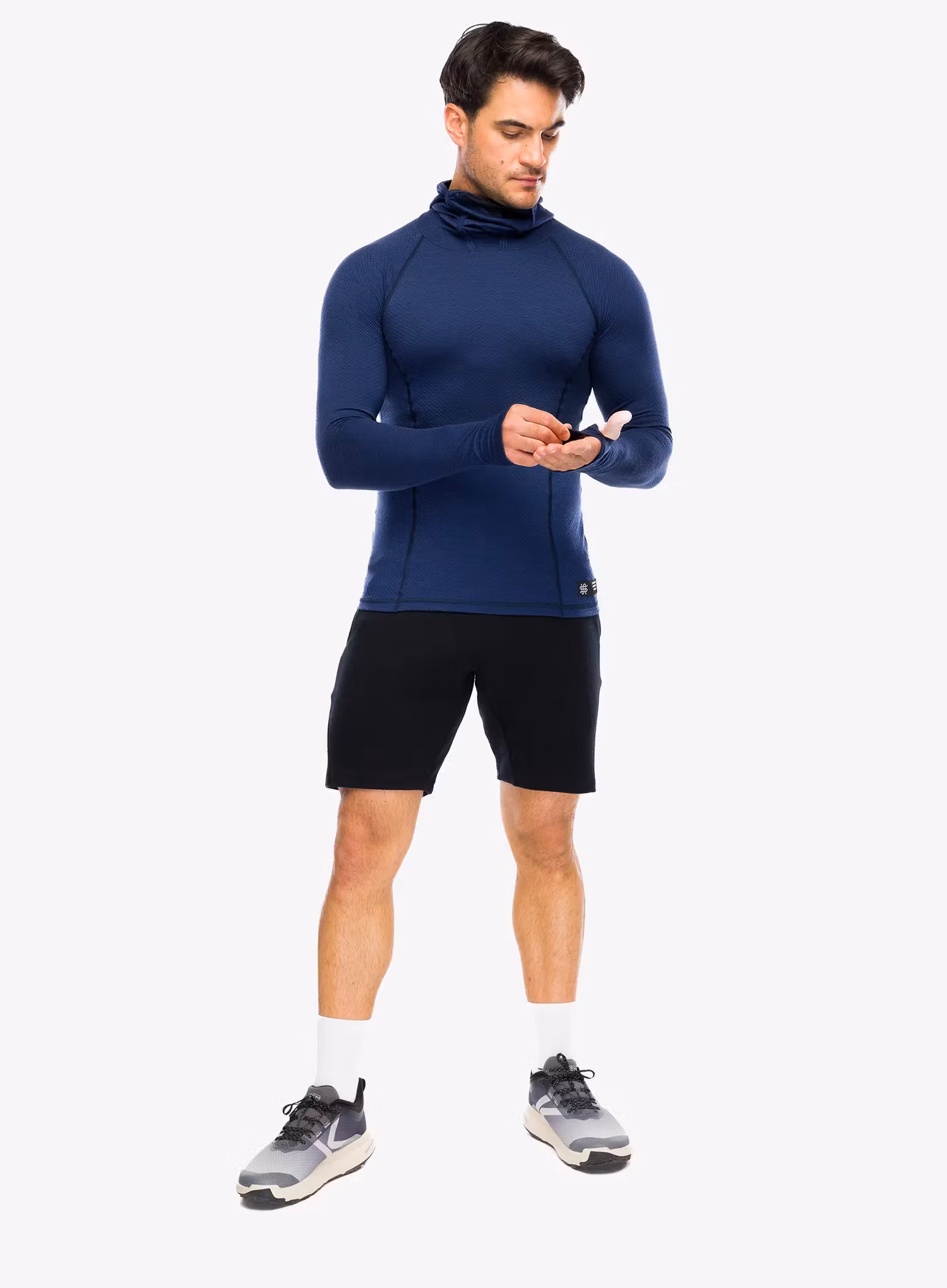 Bluza de corp Sensor Merino DF Tee L/S Hooded - deep blue