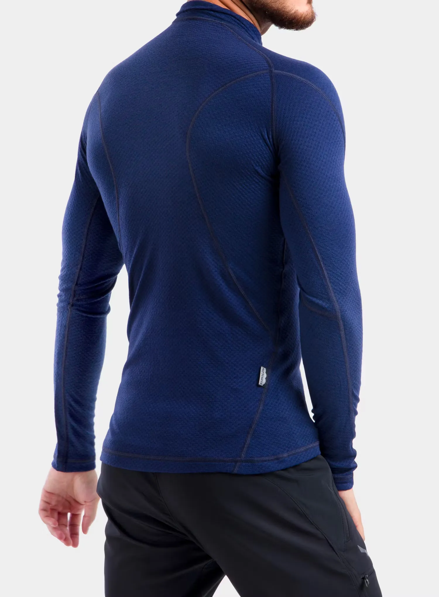 Bluza de corp Sensor Merino DF Tee L/S Zip - deep blue