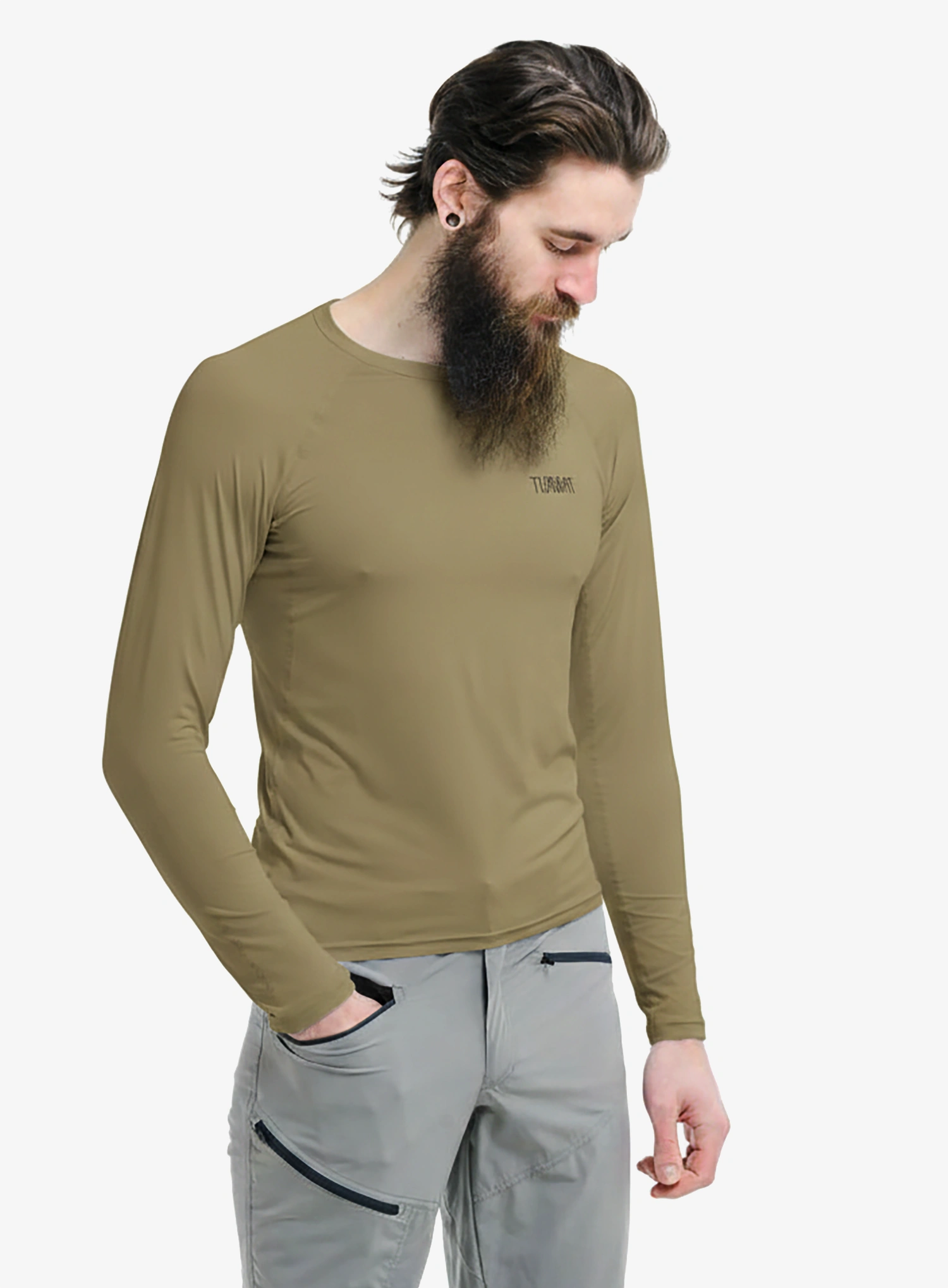 Bluza de corp Turbat Hike Lite LS Thermo T-Shirt - cornstalk sand