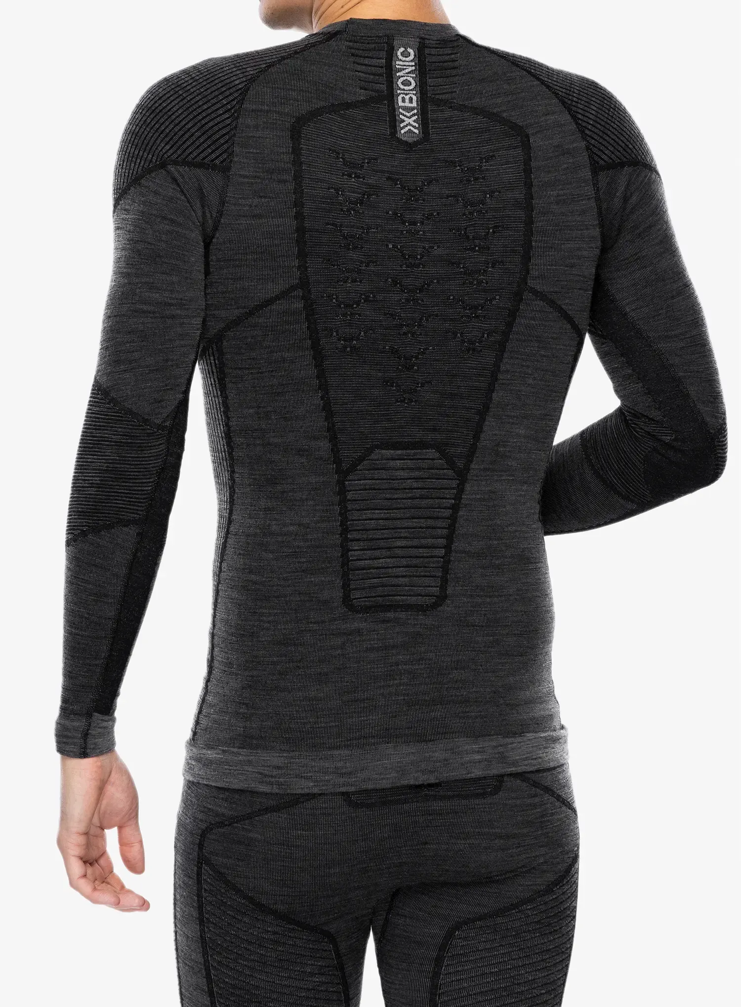 Bluza de corp X-Bionic Symbio Merino Shirt LS - rhino grey