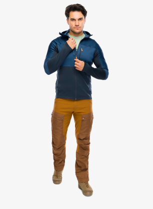 Hanorac trecking Fjallraven Abisko Trail Fleece - indigo blue/dark navy