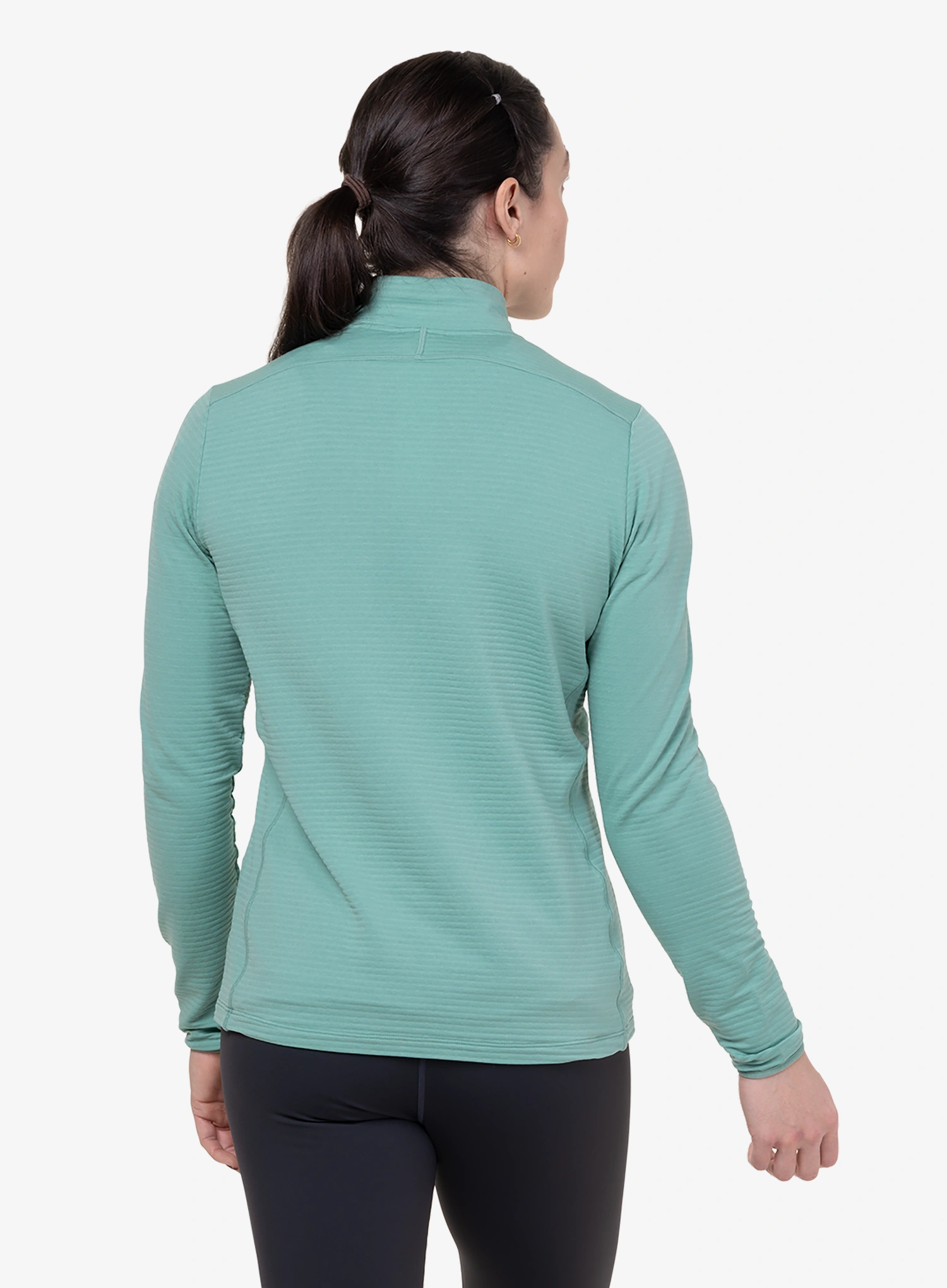 Hanorac escaladă femei Mountain Equipment Lumiko Zip-T - lichen green/d.teal