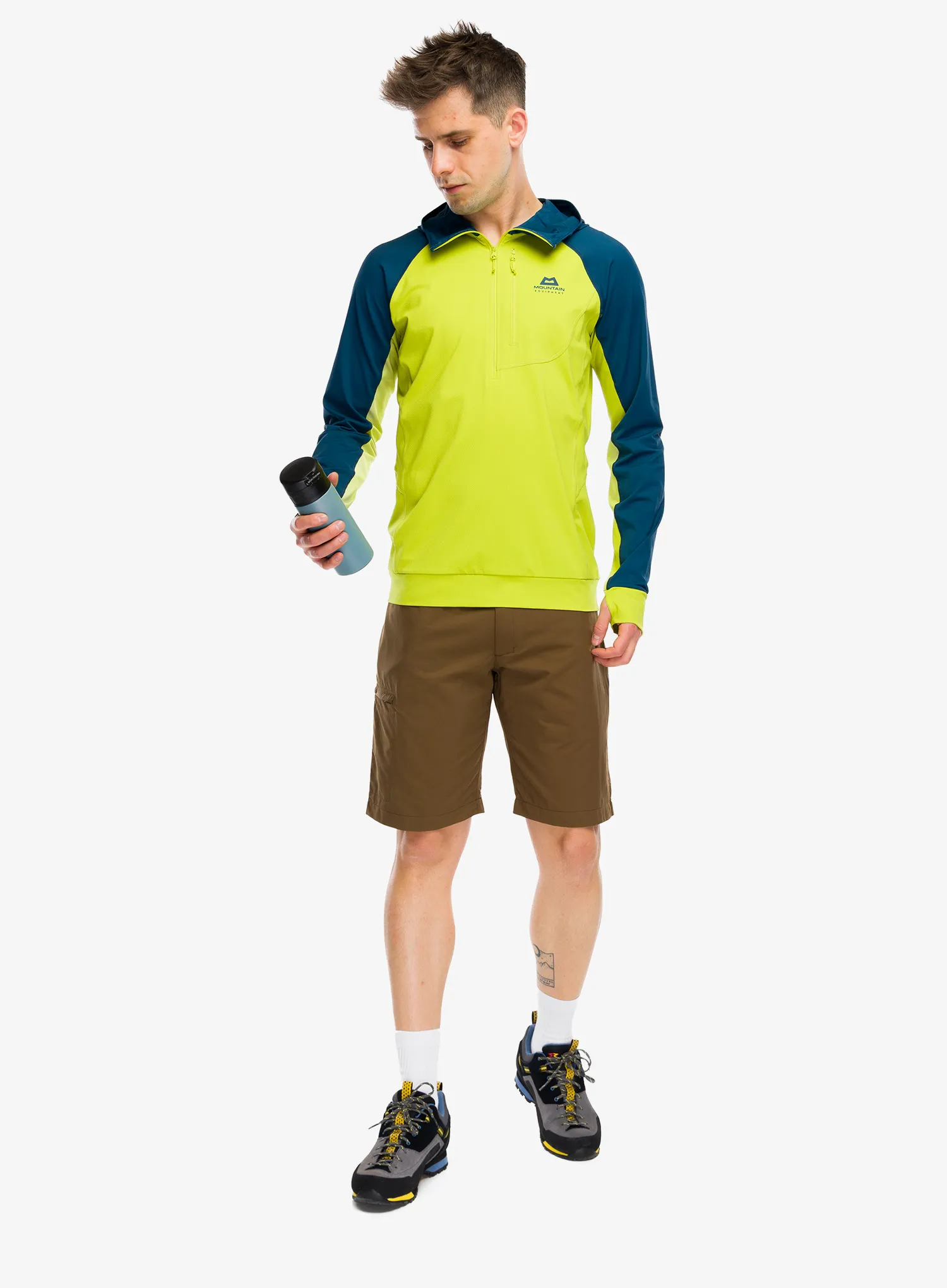 Hanorac escaladă Mountain Equipment Aiguille Hooded Top -  vine/majolica