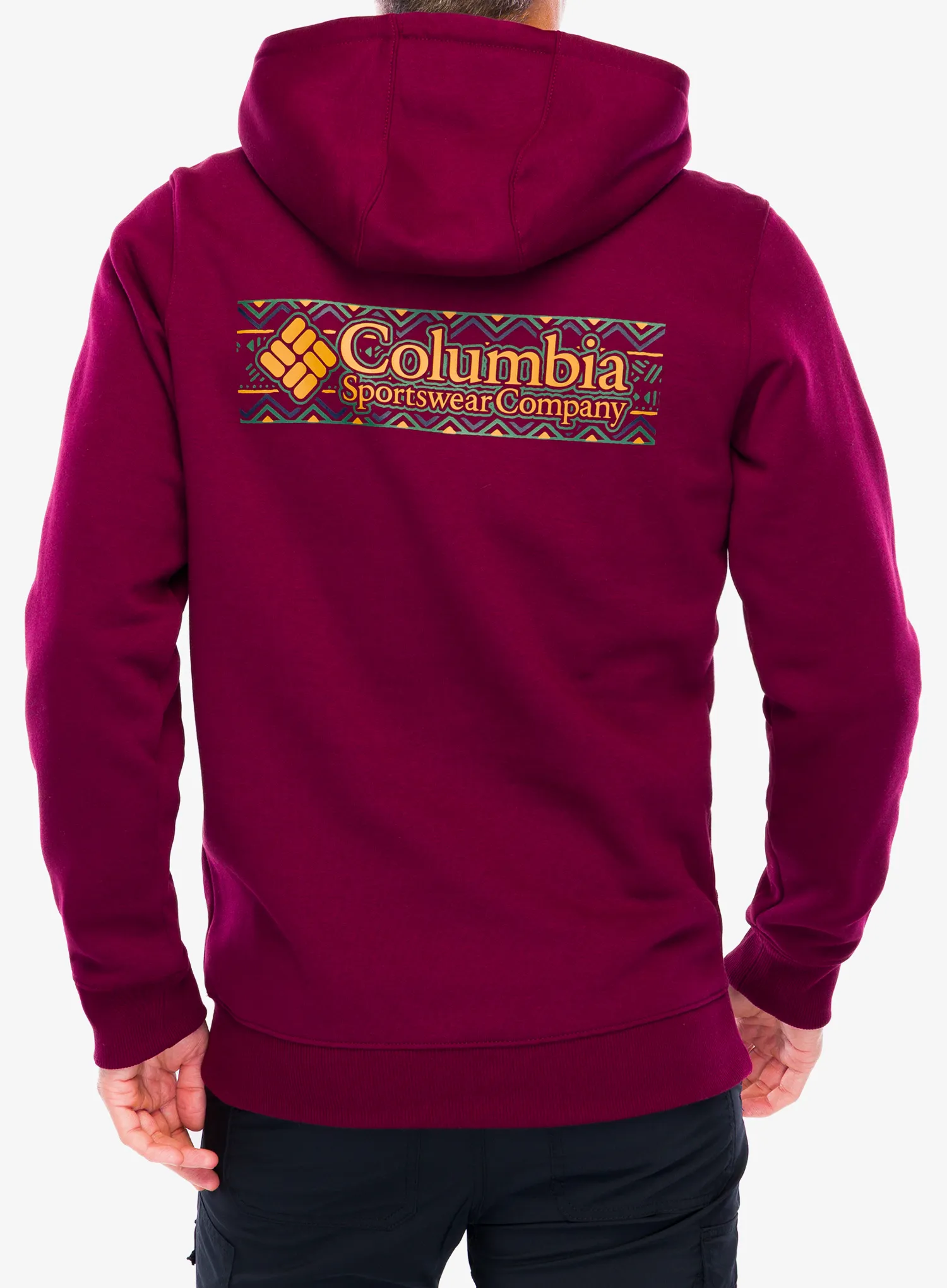 Hanorac cu gluga Columbia Meridian Creek Graphic Hoodie - rich wine branded blanket