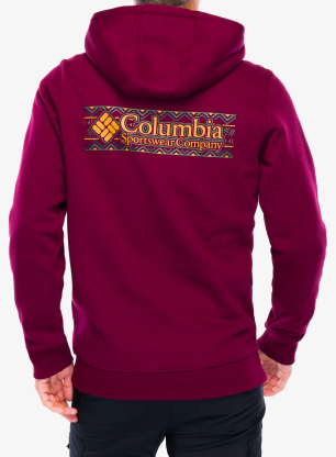 Hanorac cu gluga Columbia Meridian Creek Graphic Hoodie - rich wine branded blanket