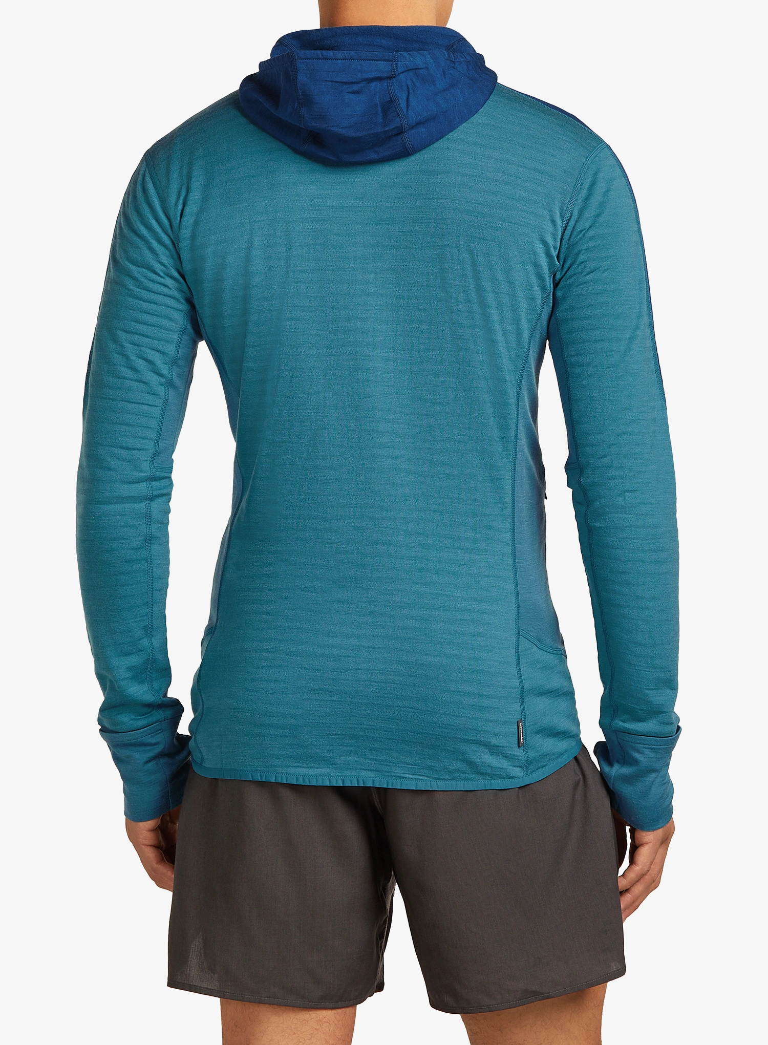 Hanorac cu gluga Icebreaker Merino Blend 300 RealFleece Descender LS Zip Hoodie - topaz/atlantis/cb