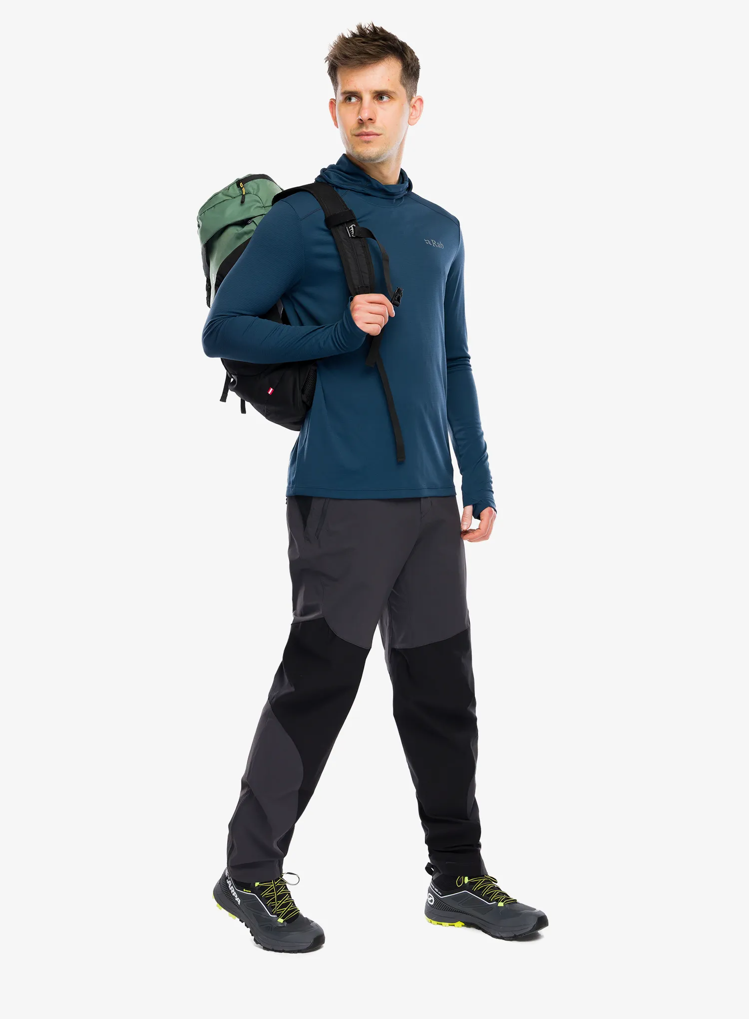 Hanorac cu gluga Rab Force Hoody - tempest blue