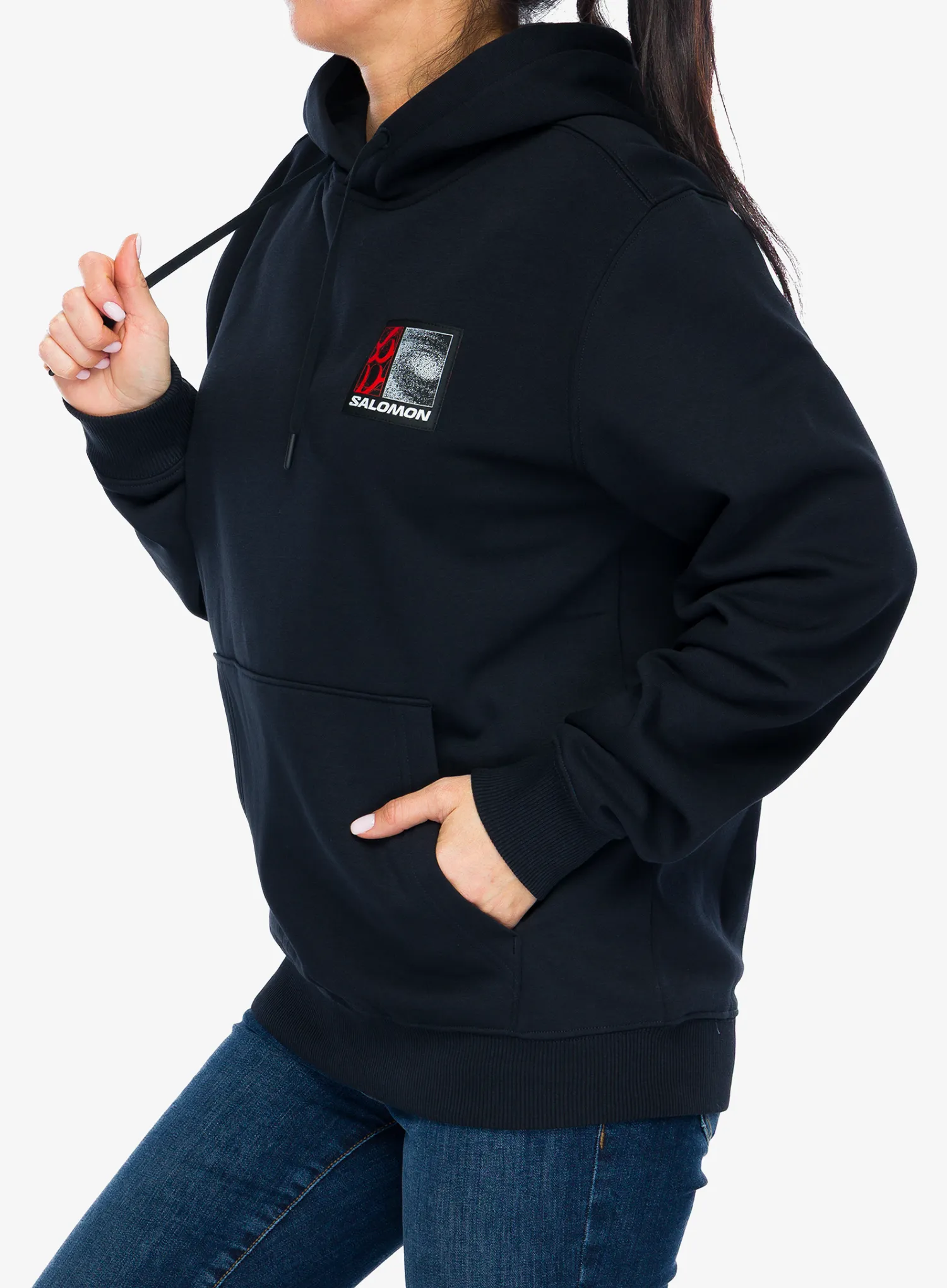 Hanorac cu gluga Salomon Freestyle Hoodie - deep black