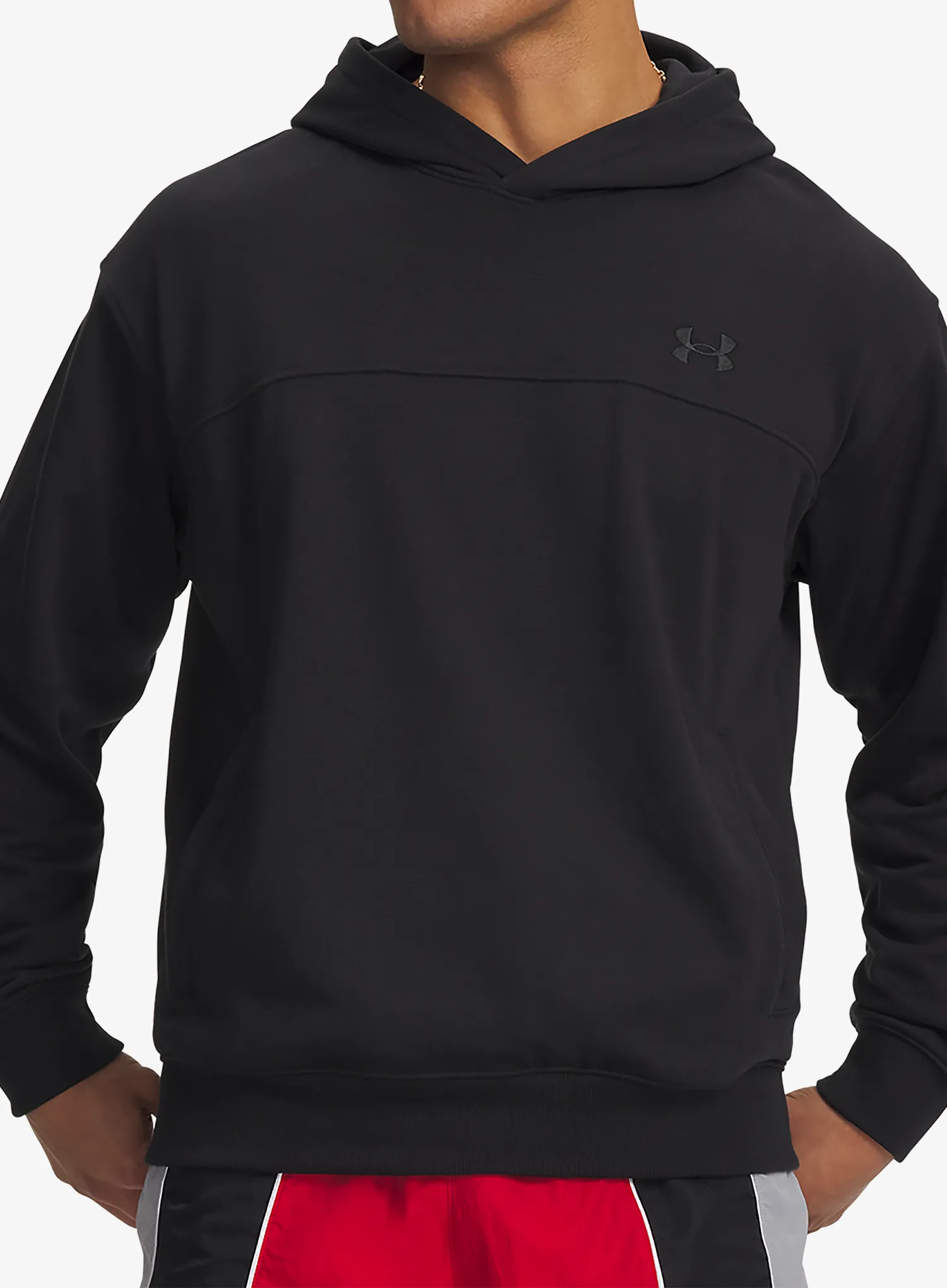 Hanorac cu gluga Under Armour Rival LW Hoodie - black/black