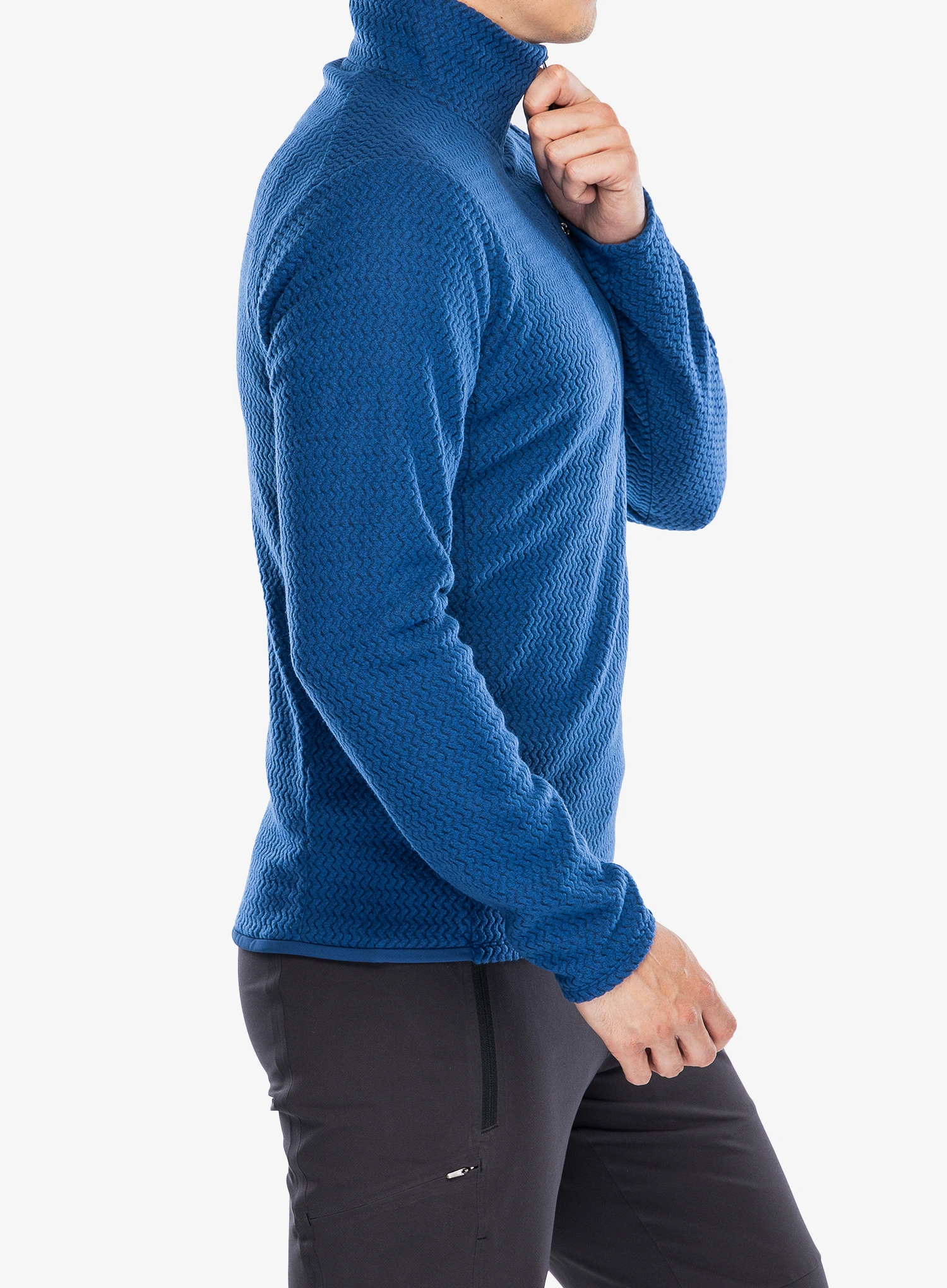 Hanorac cu fermoar Patagonia R1 Air Zip Neck - clement blue
