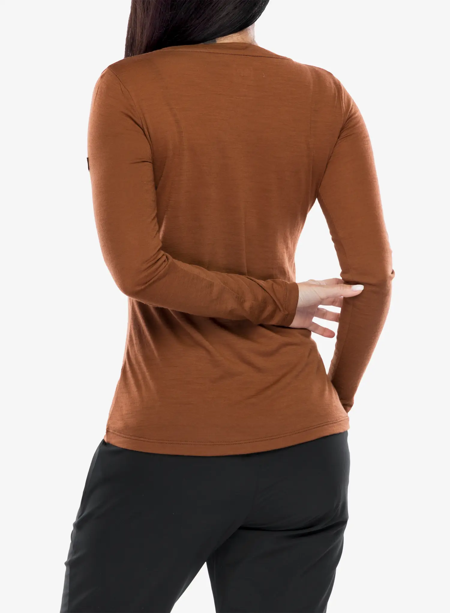 Bluza cu maneca lunga femei Super.natural Snow Cat Ls - horn brown/various