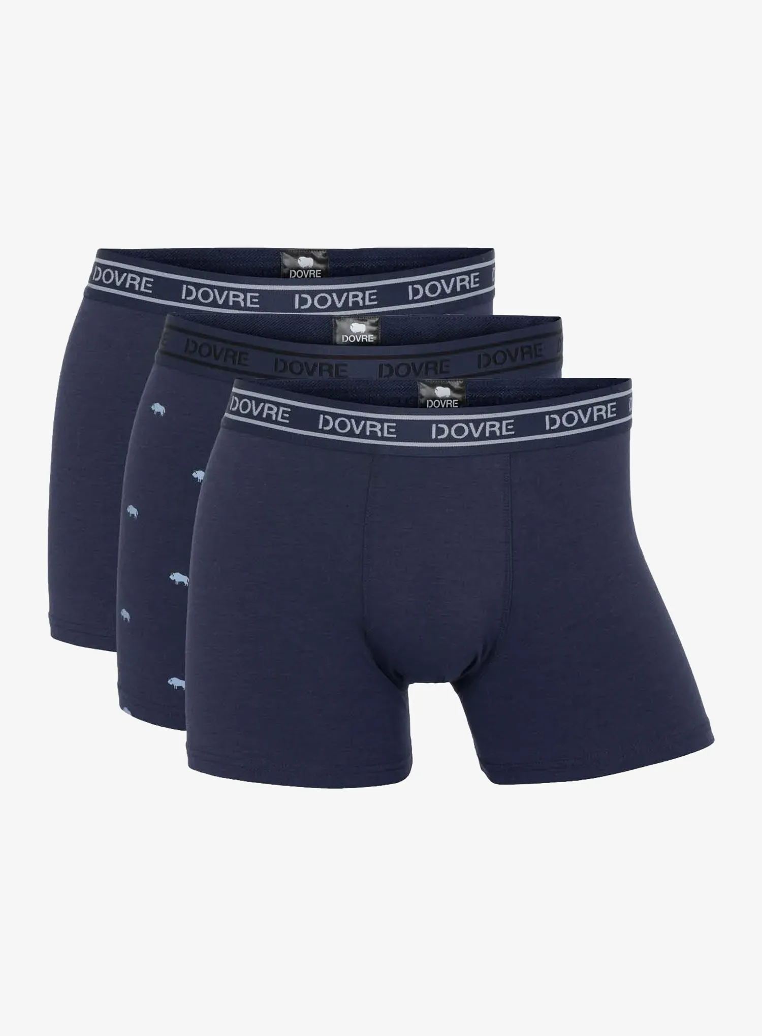 Boxeri Dovre Tights 3-Pack Bamboo - blue/print