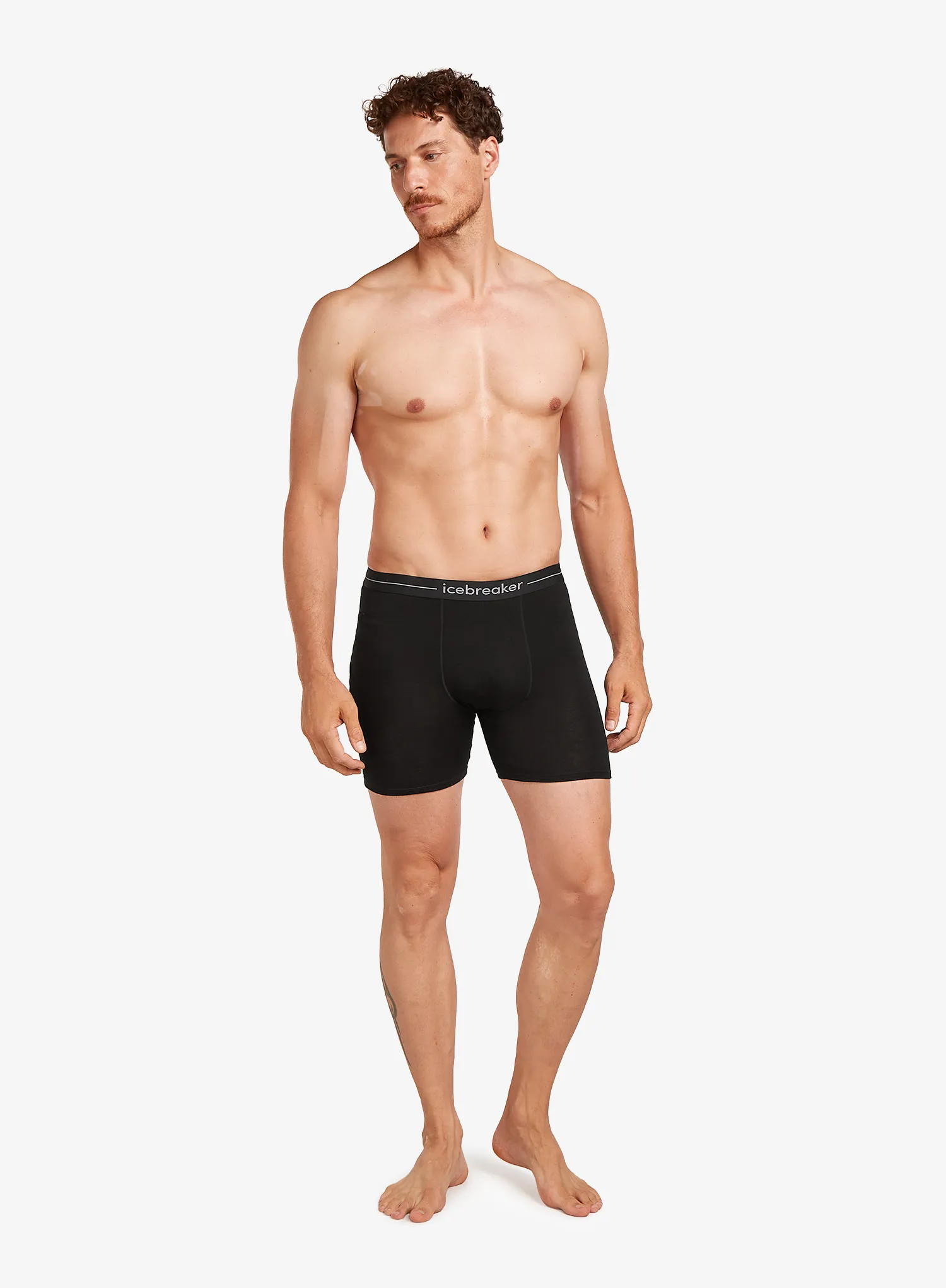 Boxeri Icebreaker Anatomica Long Boxers - black
