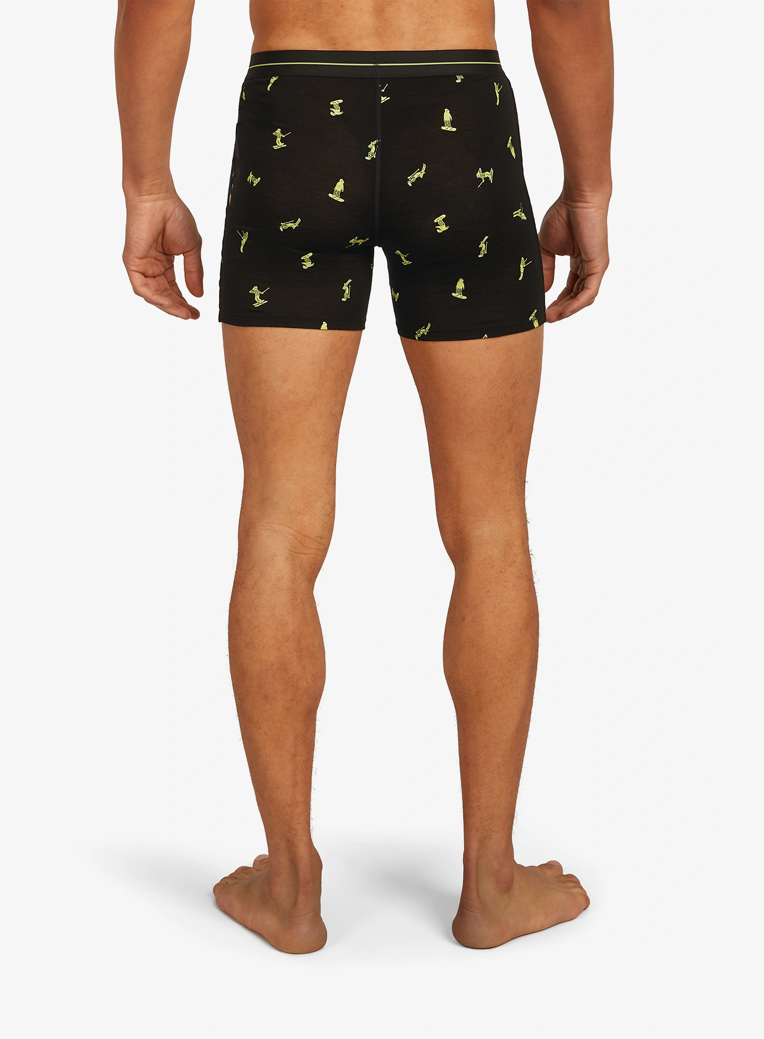Boxeri Icebreaker Merino 150 Anatomica Boxers Ski Day - black/peridot/aop