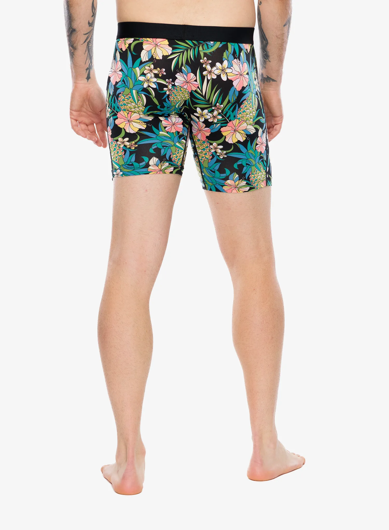 Boxeri Saxx Daytripper Comfort Stretch Boxer Brf Fly - pineapple field/black