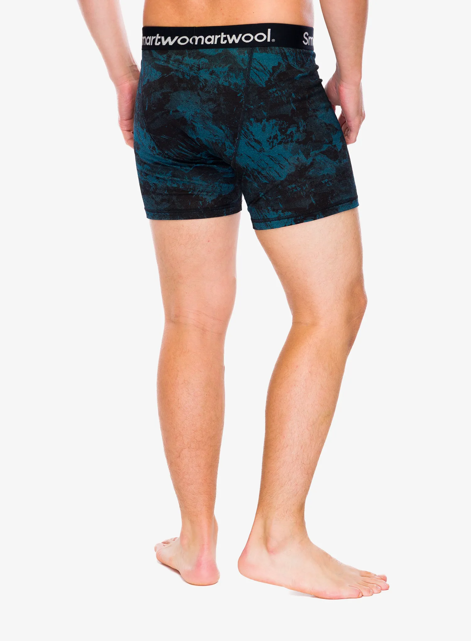 Boxeri Smartwool Merino Print Boxer Brief Boxed - twilight blue mountain