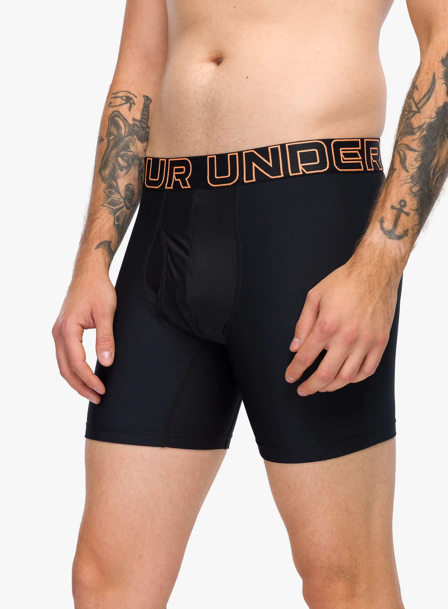 Boxeri Under Armour Performance Tech 6 in 3-Pack Boxerjock - black/black/black