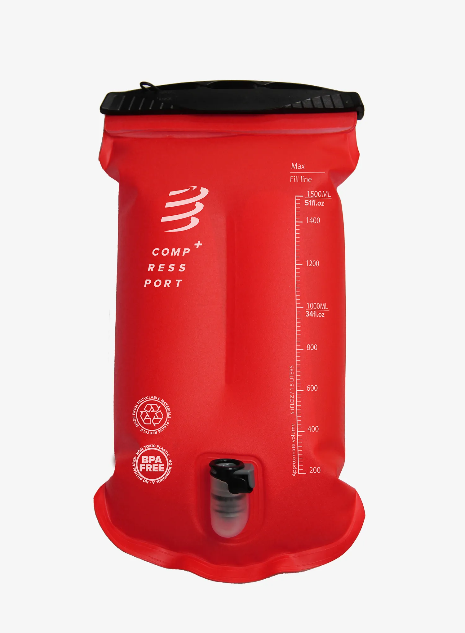 Sticla apă, pliabila Compressport Hydration Bag - red